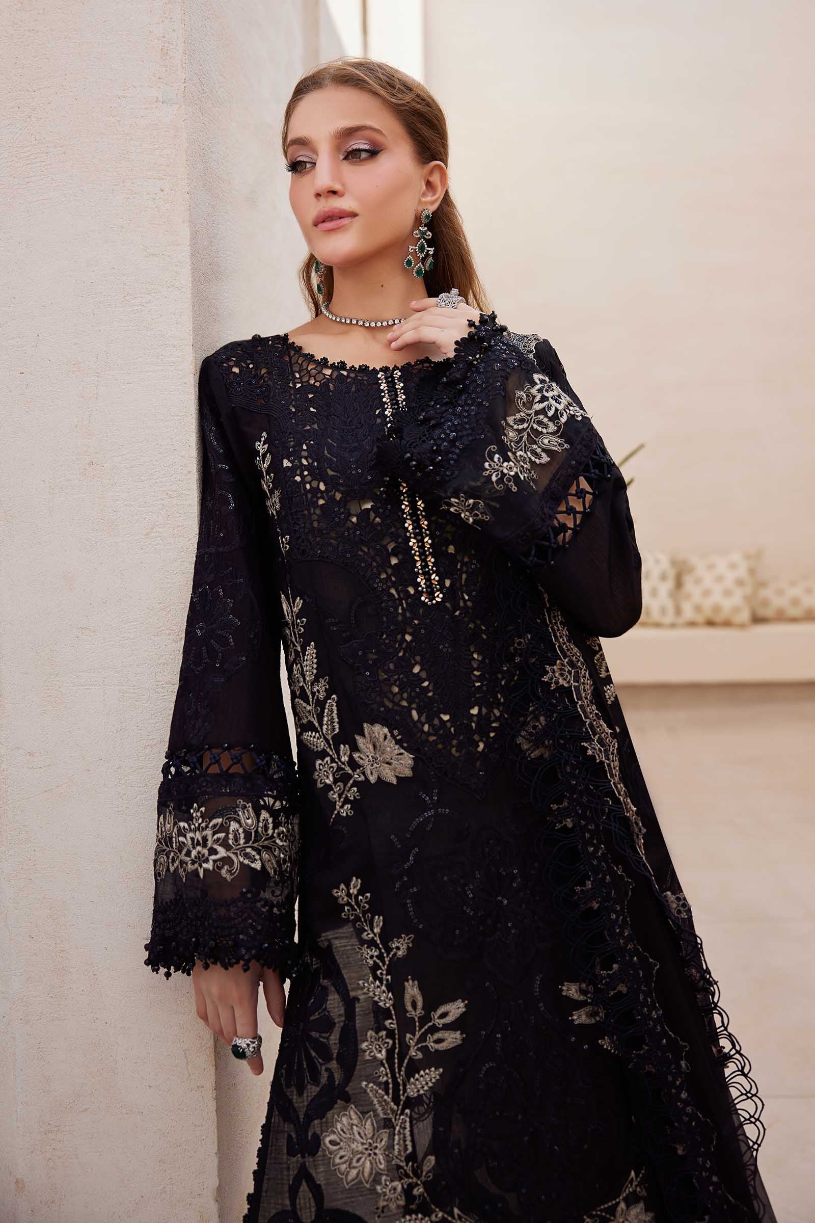 3 Piece Unstitched Embroidered Paper Cotton Suit | EID LAWN-25-03 - Image 2