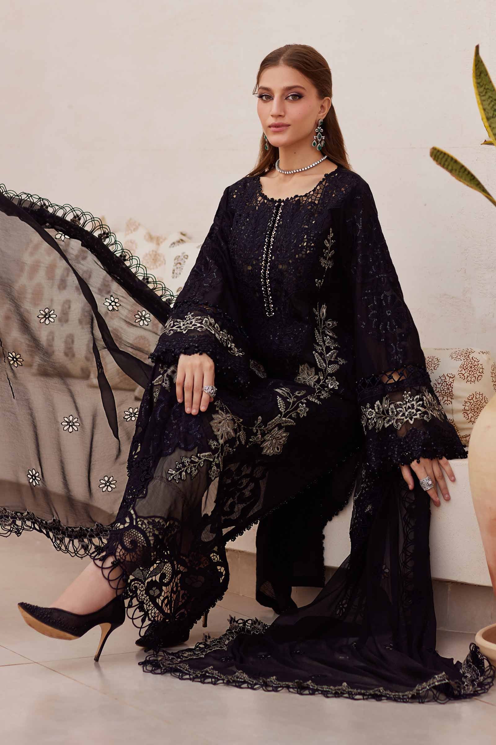 3 Piece Unstitched Embroidered Paper Cotton Suit | EID LAWN-25-03 - Image 4