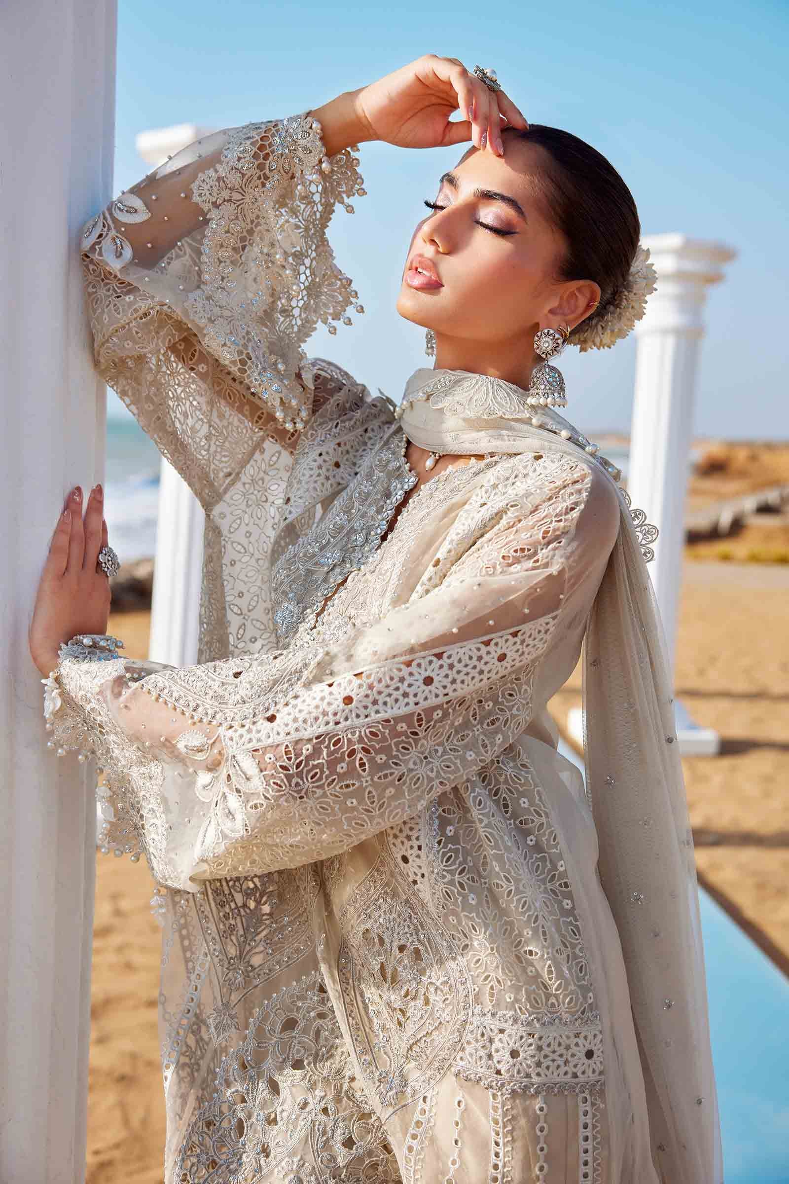 3 Piece Unstitched Embroidered Organza Suit | EID LAWN-25-09 - Image 7