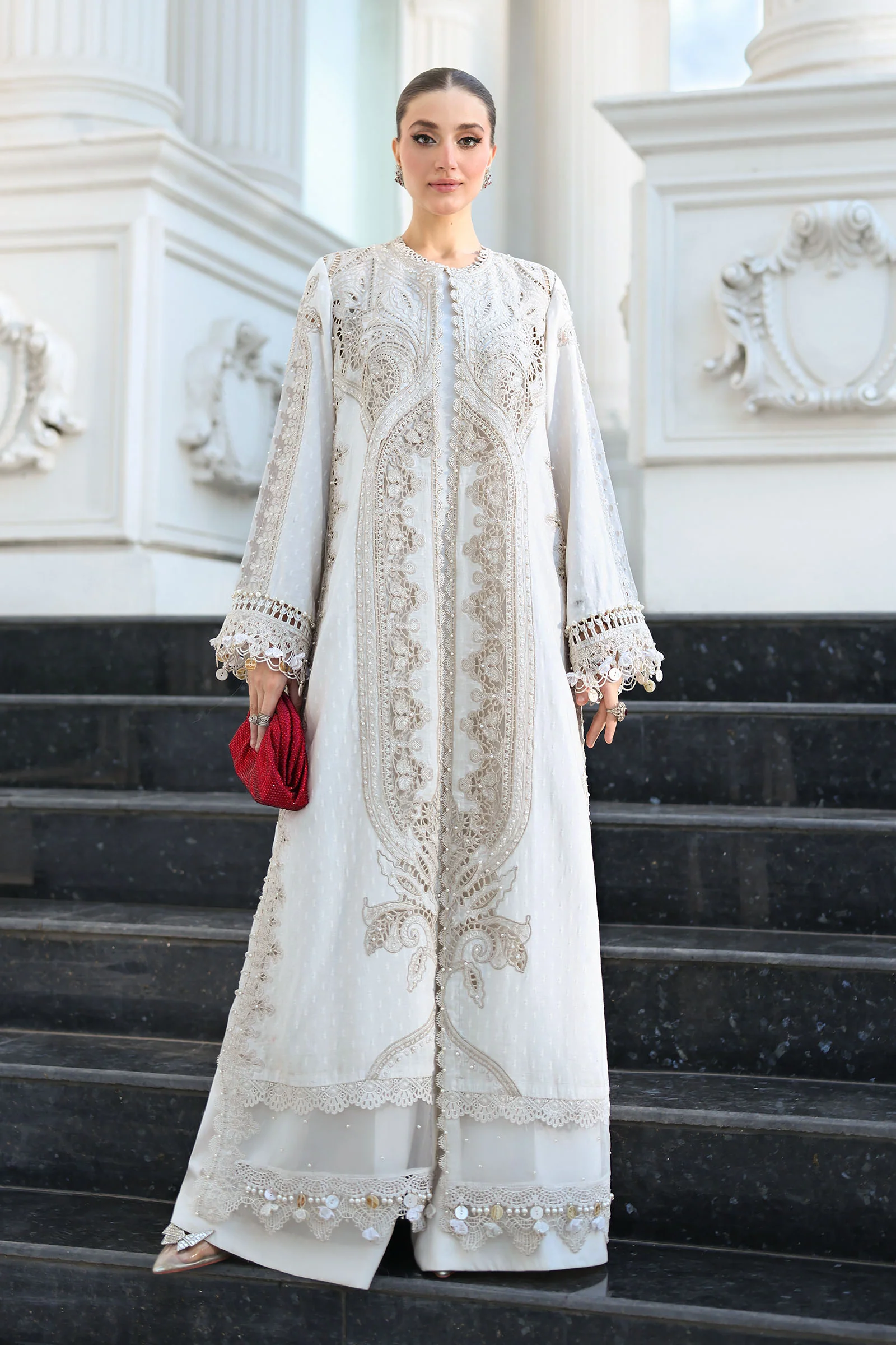 3 Piece Unstitched Embroidered Jacquard Lawn Suit - Image 6