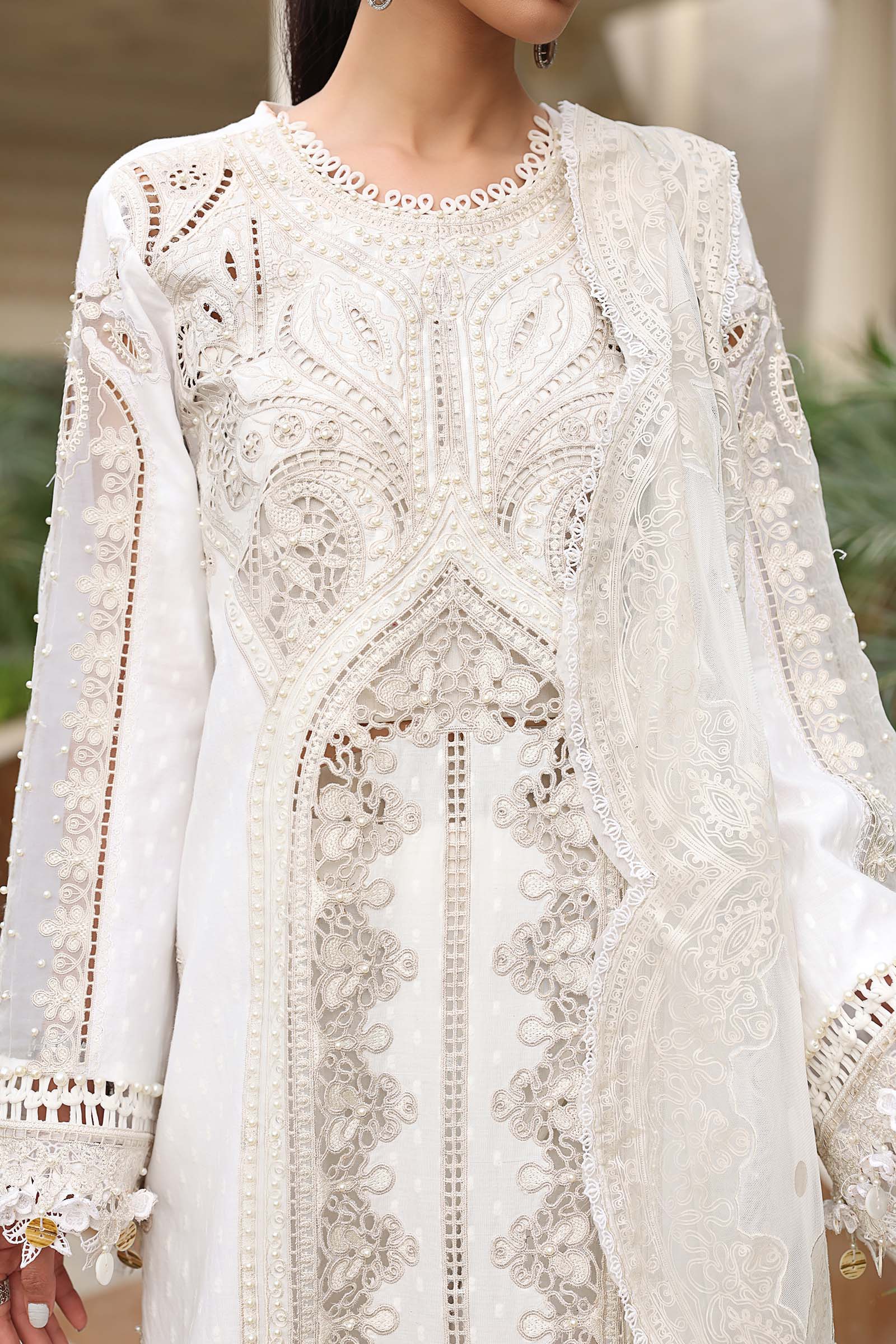 3 Piece Unstitched Embroidered Jacquard Lawn Suit - Image 8