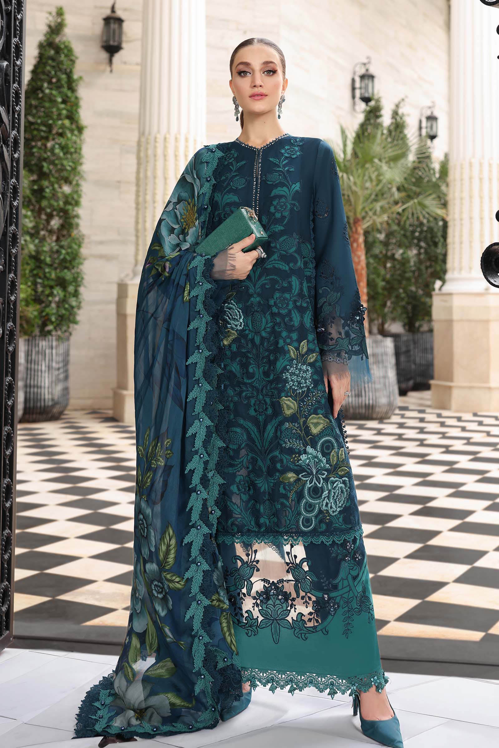 3 Piece Unstitched Embroidered Lawn Suit - Image 6