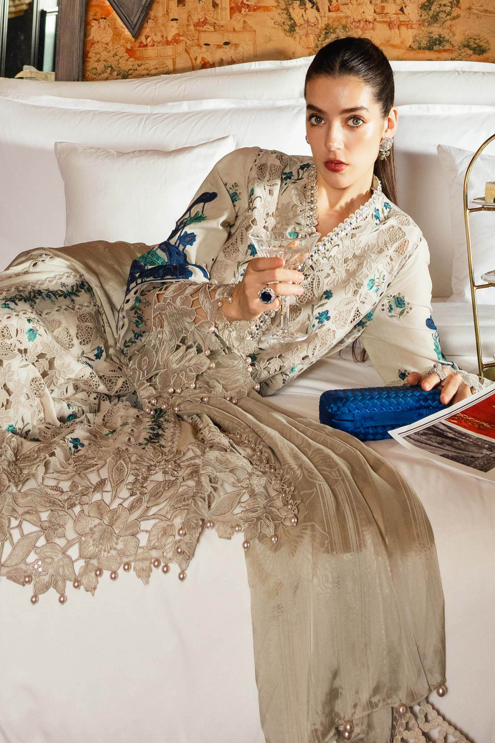 3 Piece Unstitched Embroidered Lawn Suit - Image 4