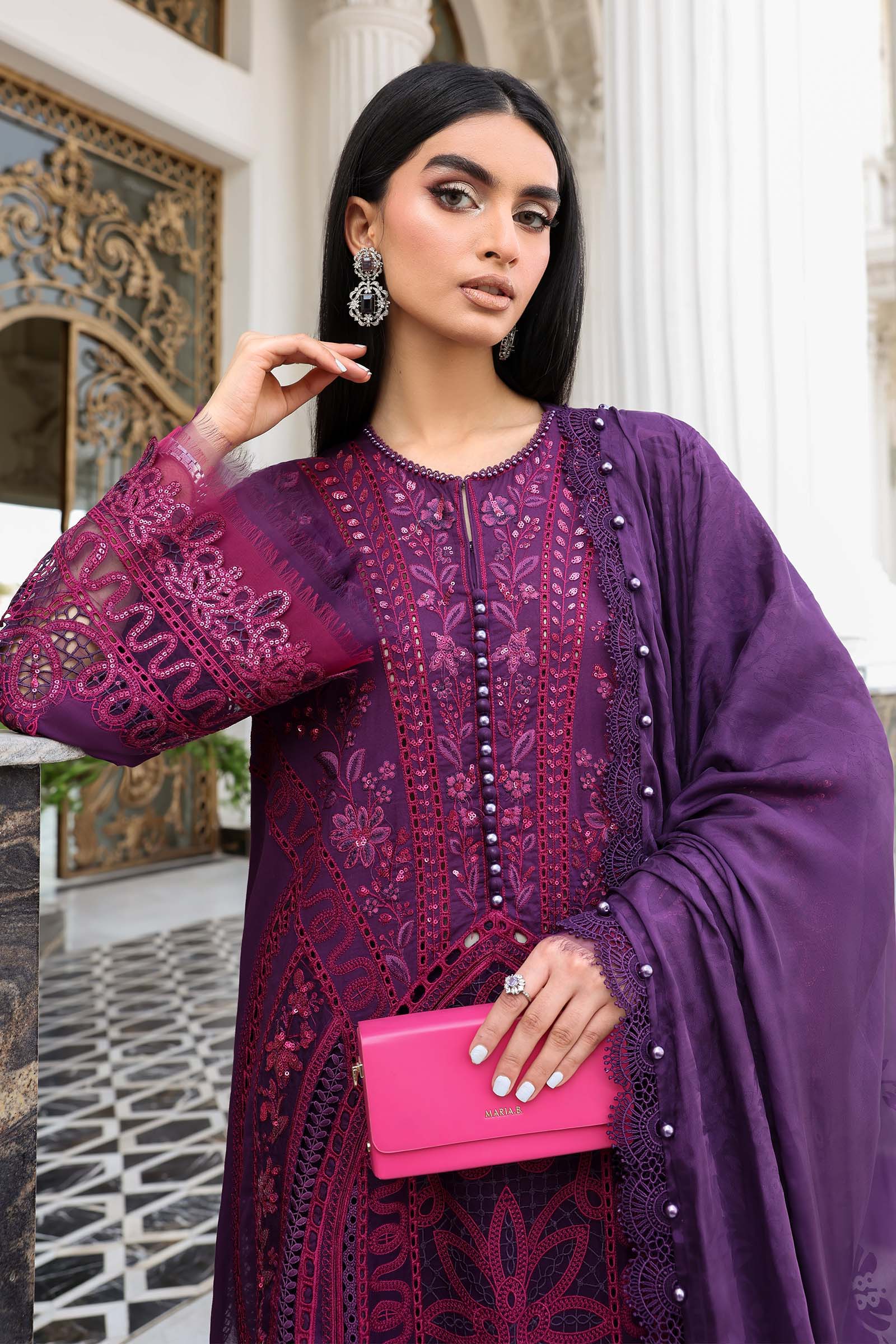 3 Piece Unstitched Embroidered Lawn Suit - Image 4