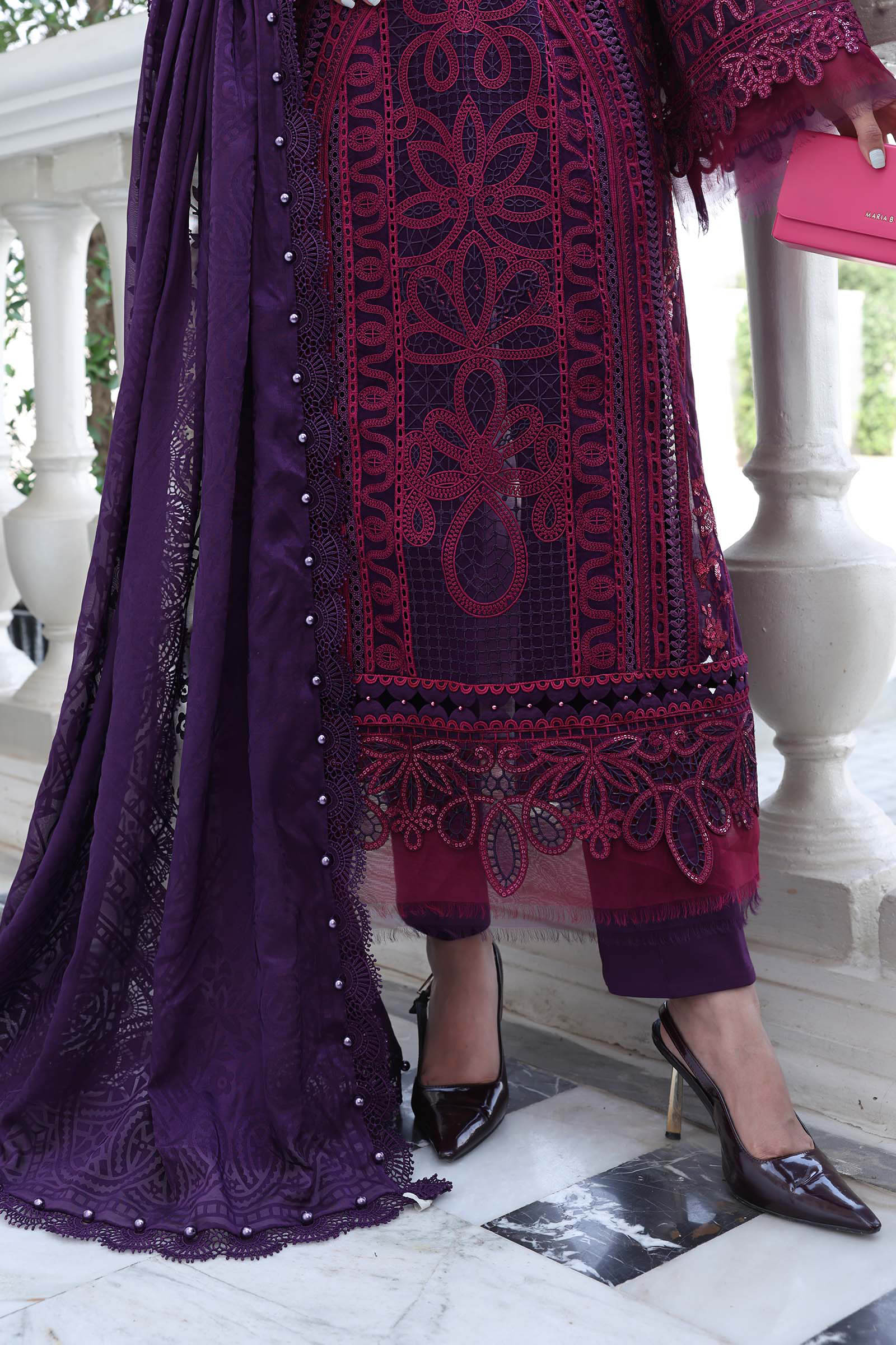 3 Piece Unstitched Embroidered Lawn Suit - Image 9