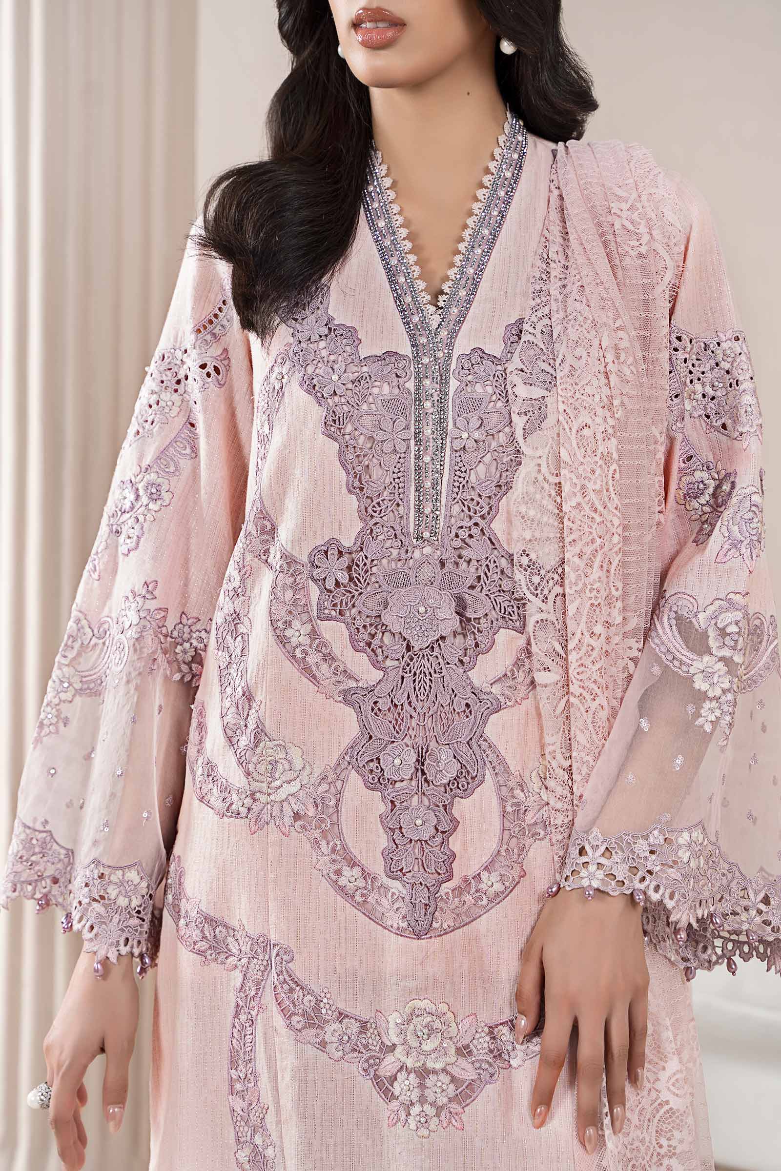 3 Piece Embroidered Jacquard Lawn Suit | ELS-25-02 - Image 2