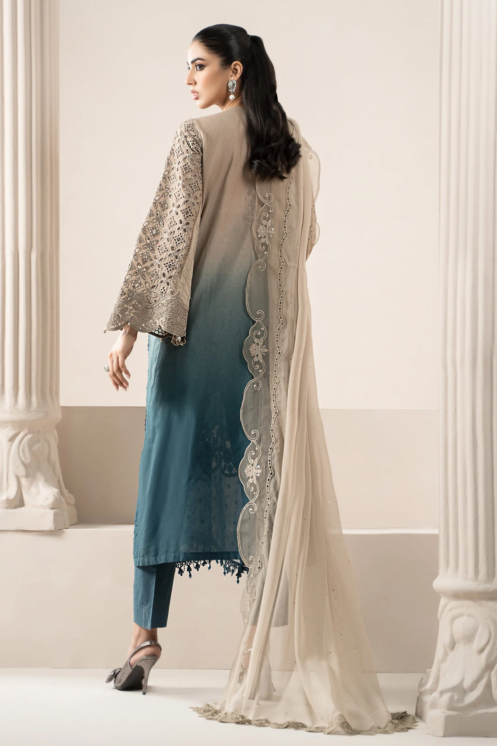 3 Piece Embroidered Lawn Suit | ELS-25-08 - Image 11