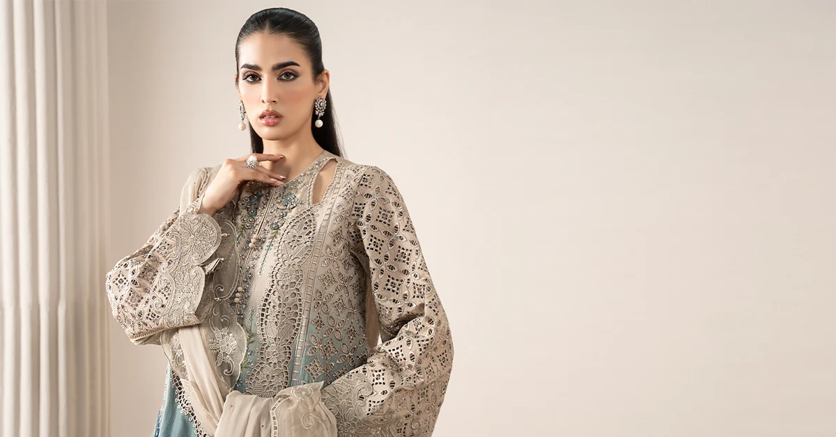 3 Piece Embroidered Lawn Suit | ELS-25-08 - Image 12