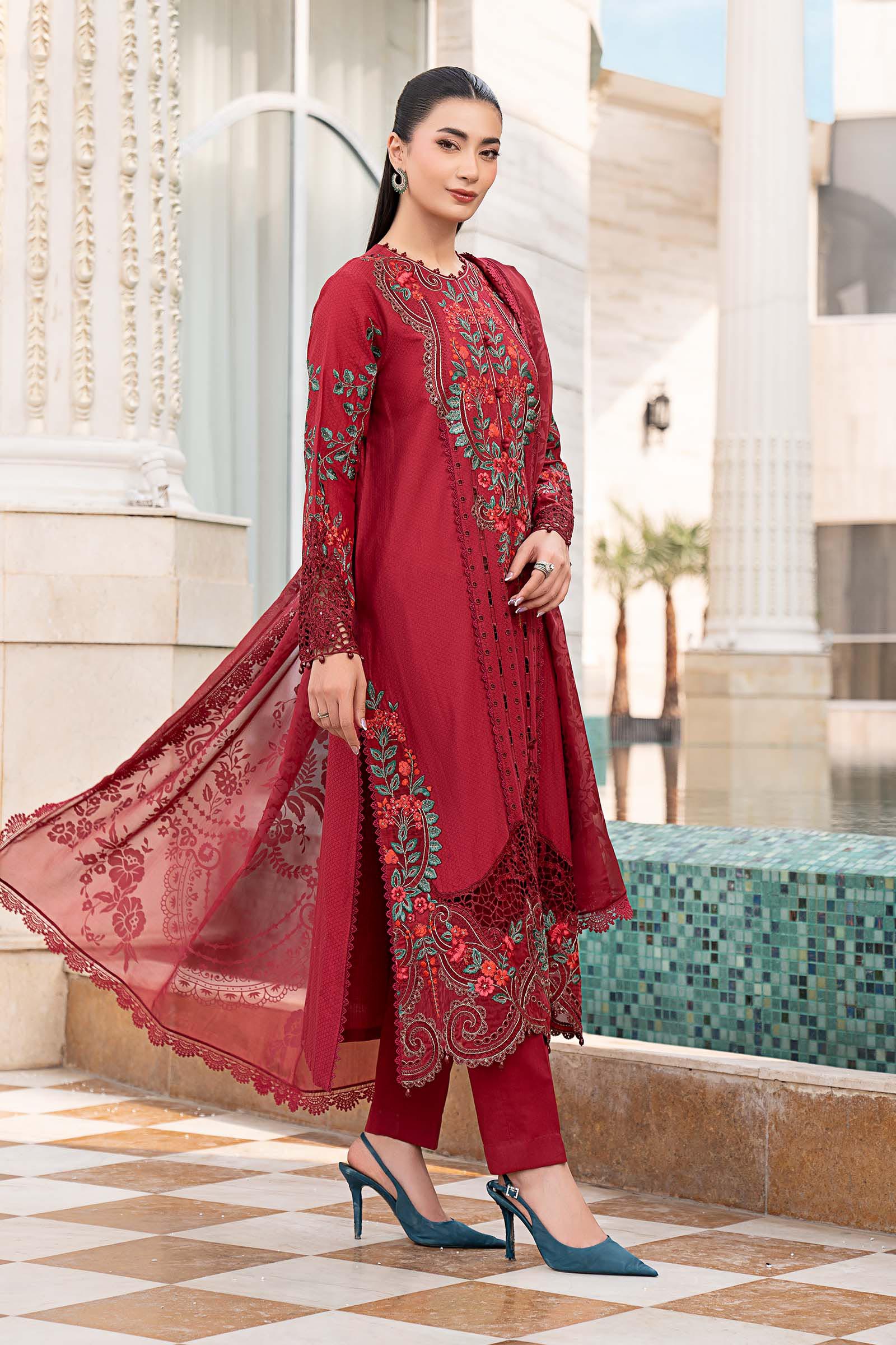 3 Piece Embroidered Jacquard Lawn Suit - Image 4