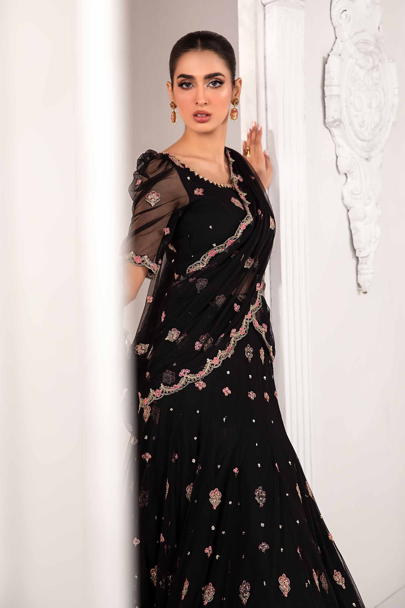 Embroidered Poly Net Fabric (3Pcs) | LF-704 - Image 6