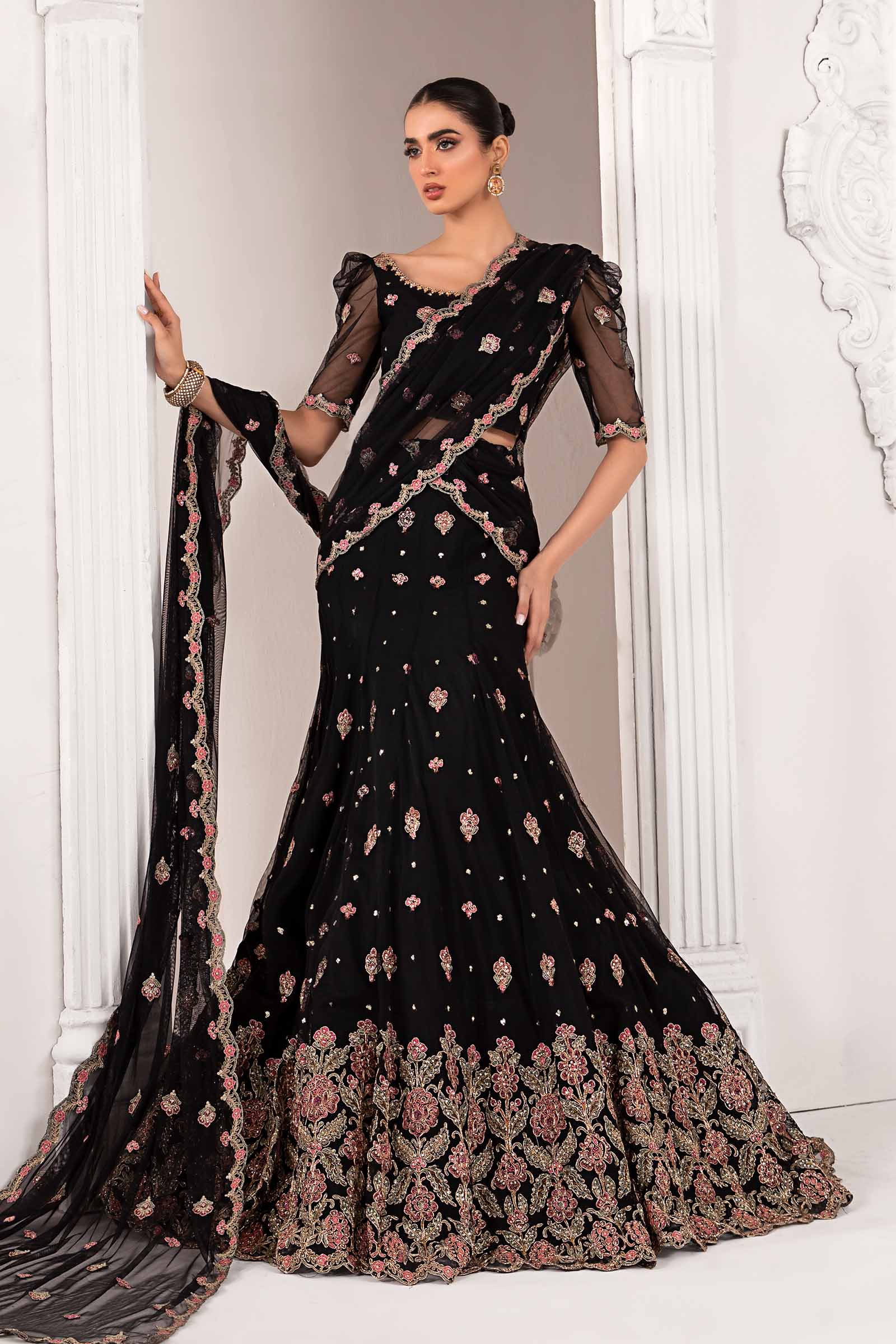 Embroidered Poly Net Fabric (3Pcs) | LF-704 - Image 8