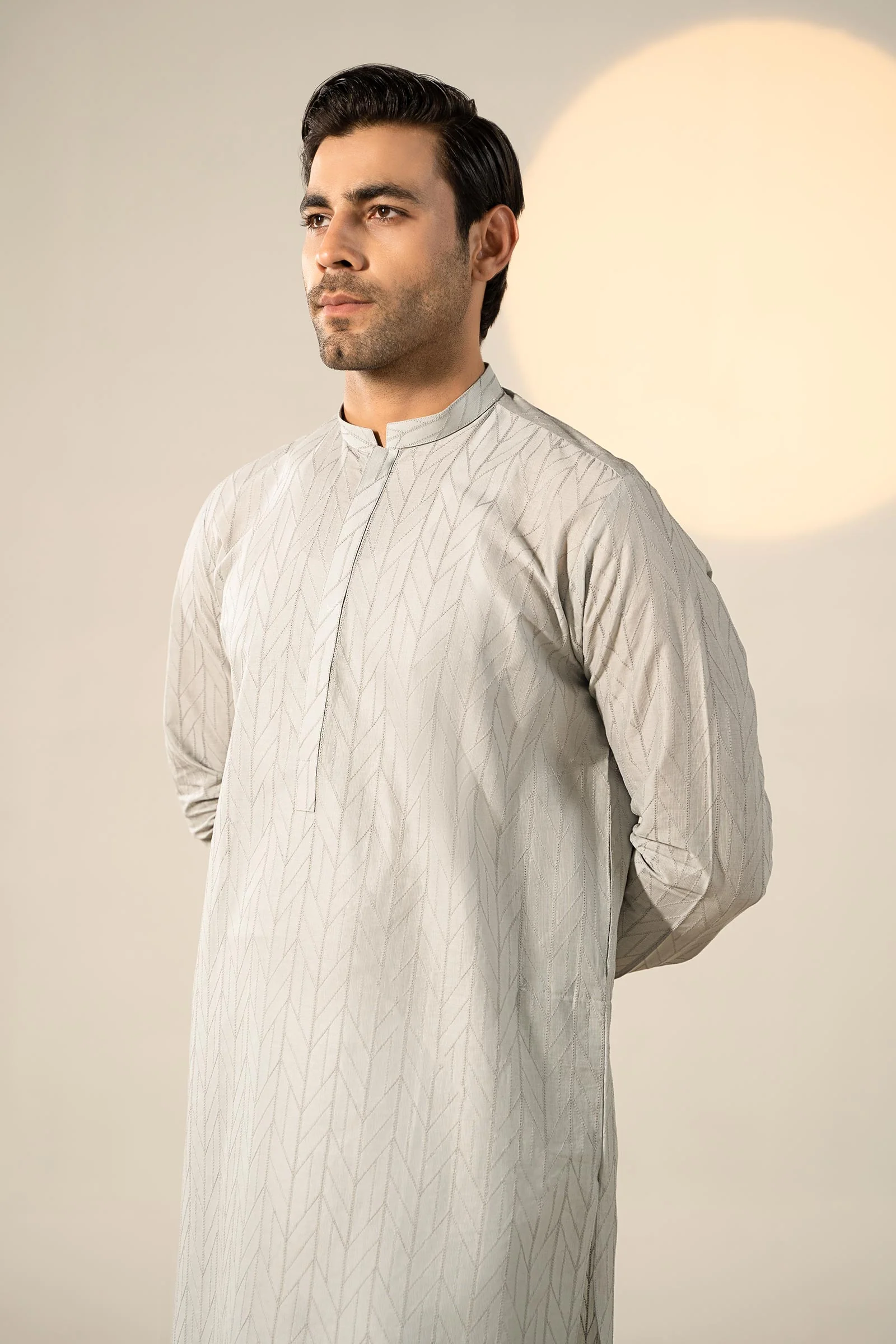 Embroidered Cotton Kurta - Image 2