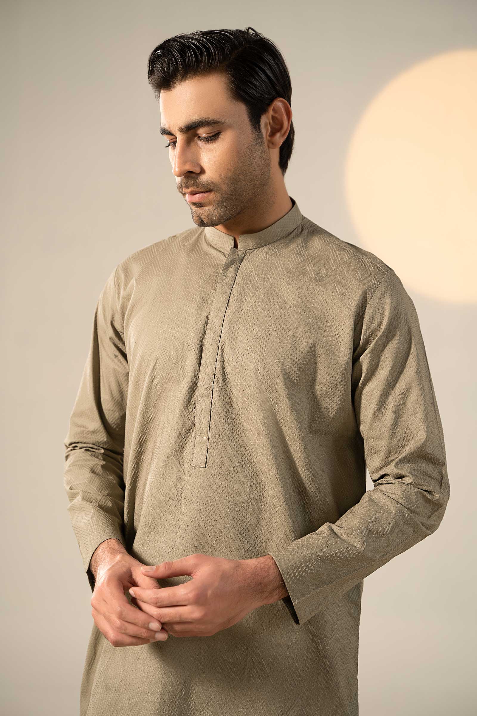 Embroidered Cotton Kurta - Image 4