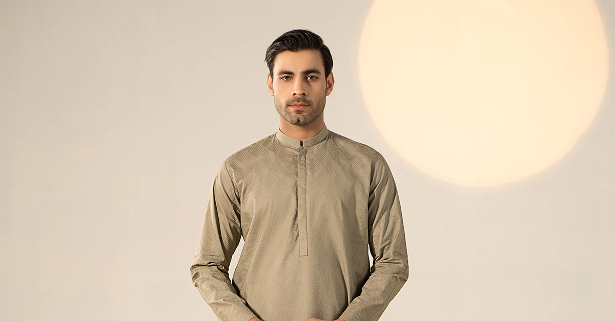Embroidered Cotton Kurta - Image 7