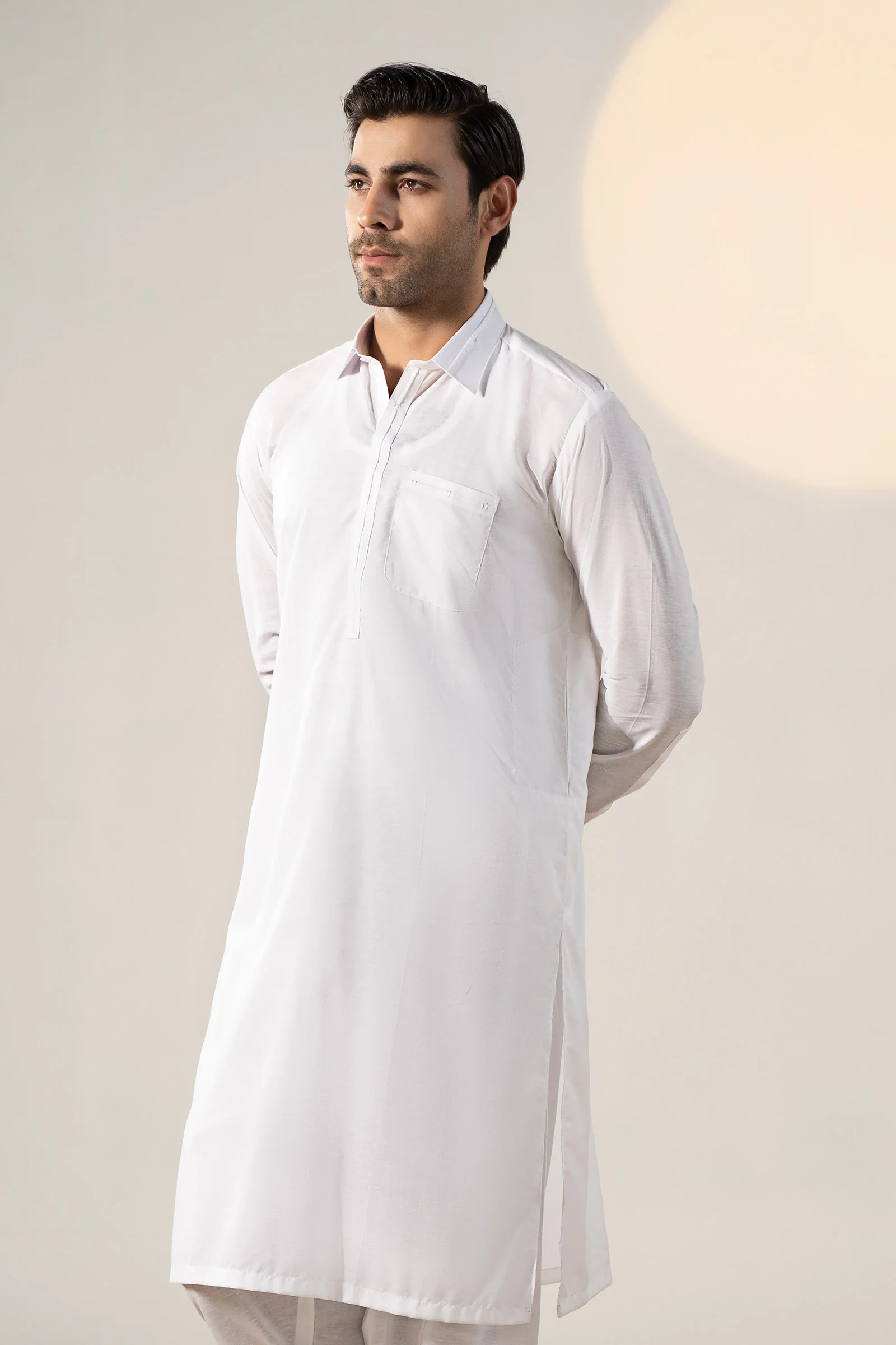 Dyed Cotton Silk Suit - Image 3