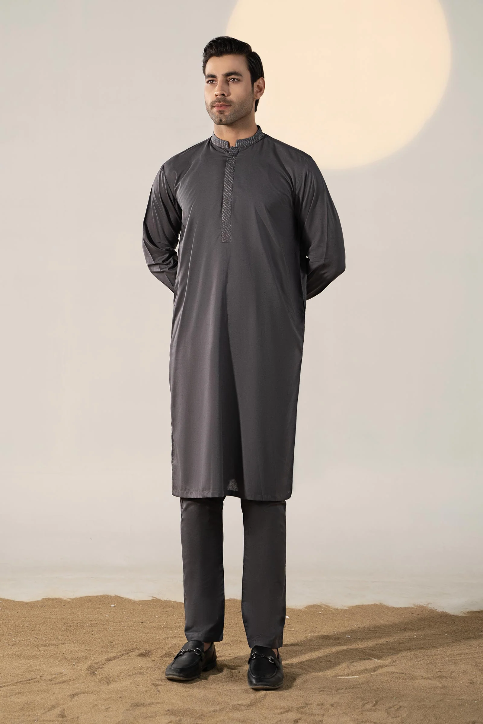 Dyed Cotton Silk Suit