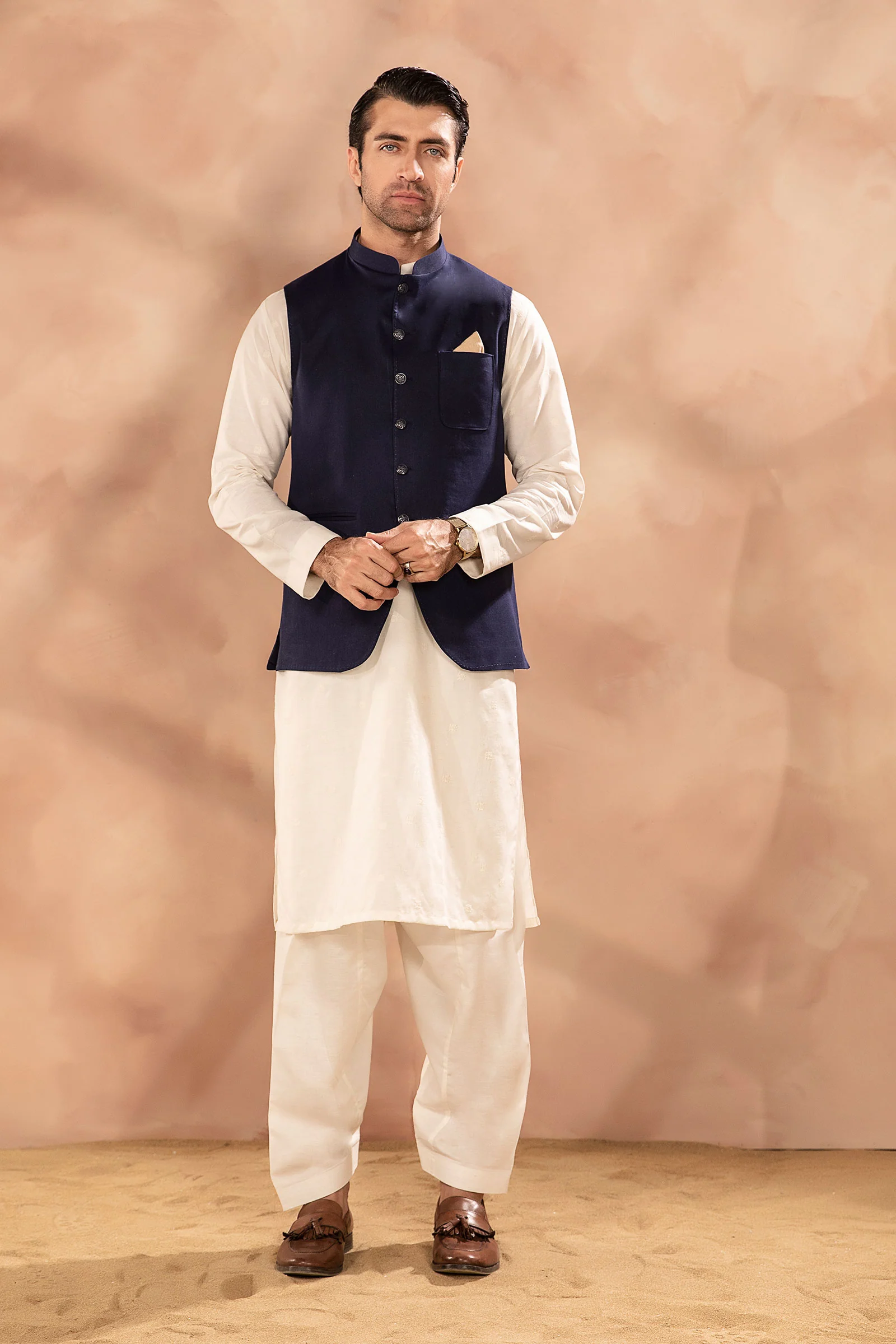 Navy Blue Waistcoat - Image 2