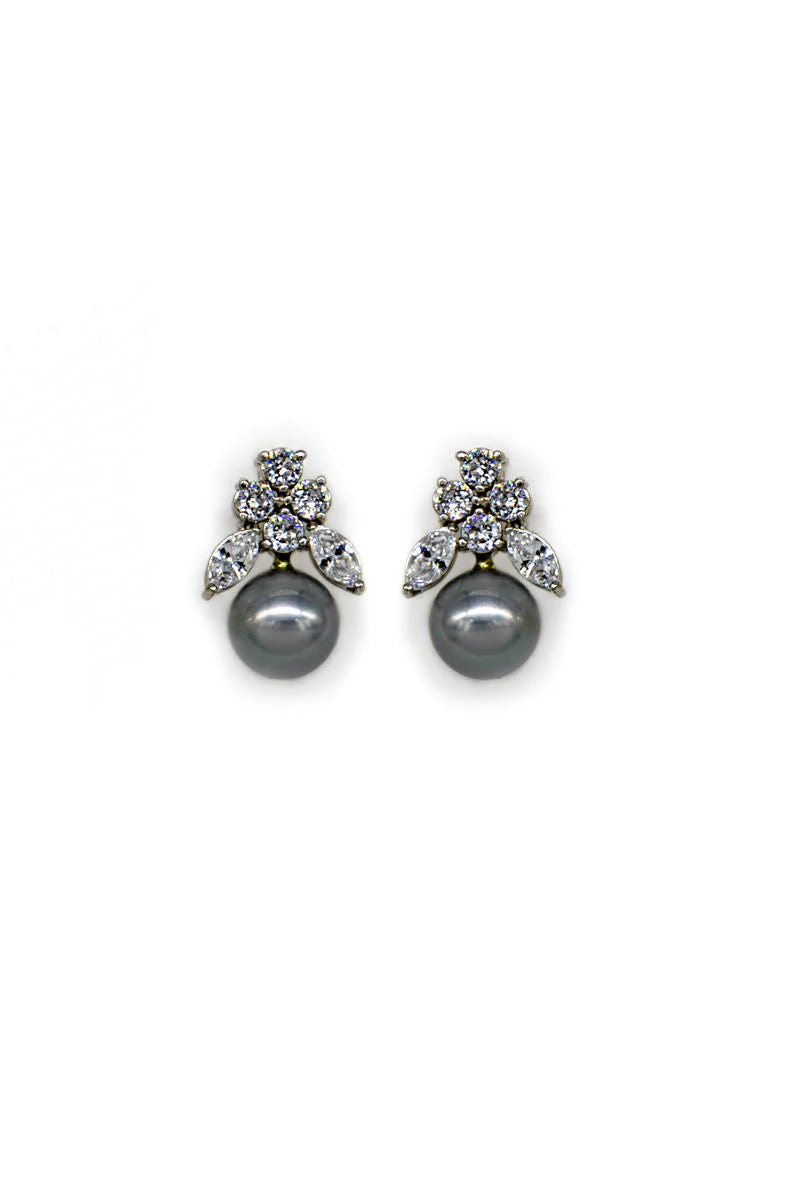 Jewelry - Earrings - JSD-001-Gray-Pearl - Image 2