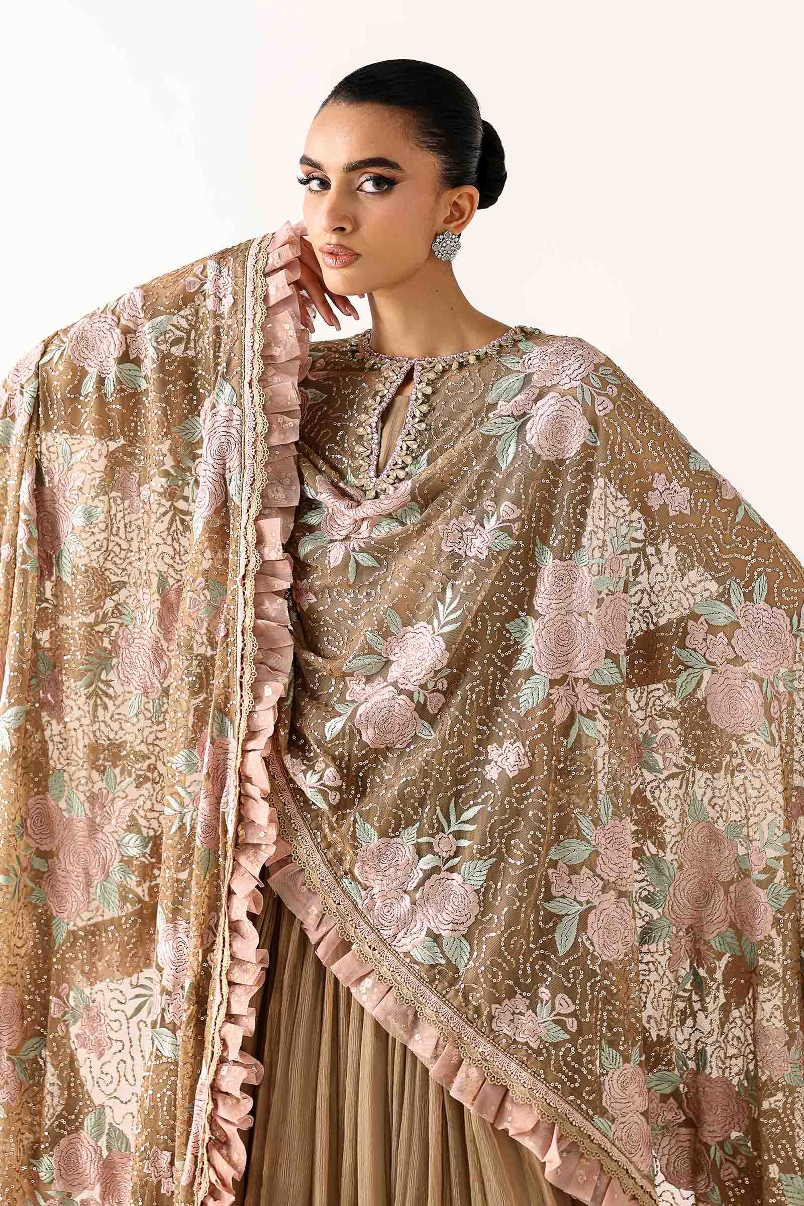 Embroidered Net Fabric (2Pcs) - Image 2