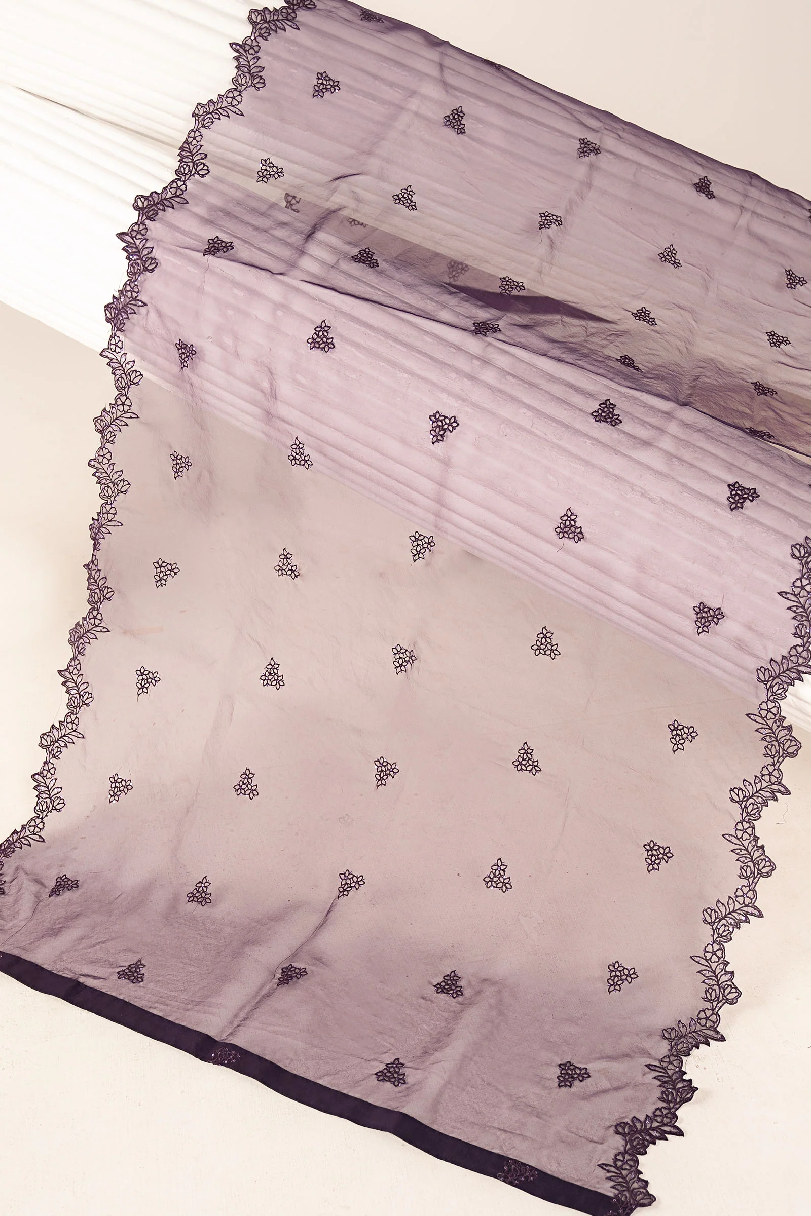 Embroidered Organza Fabric (2Pcs) - Image 9