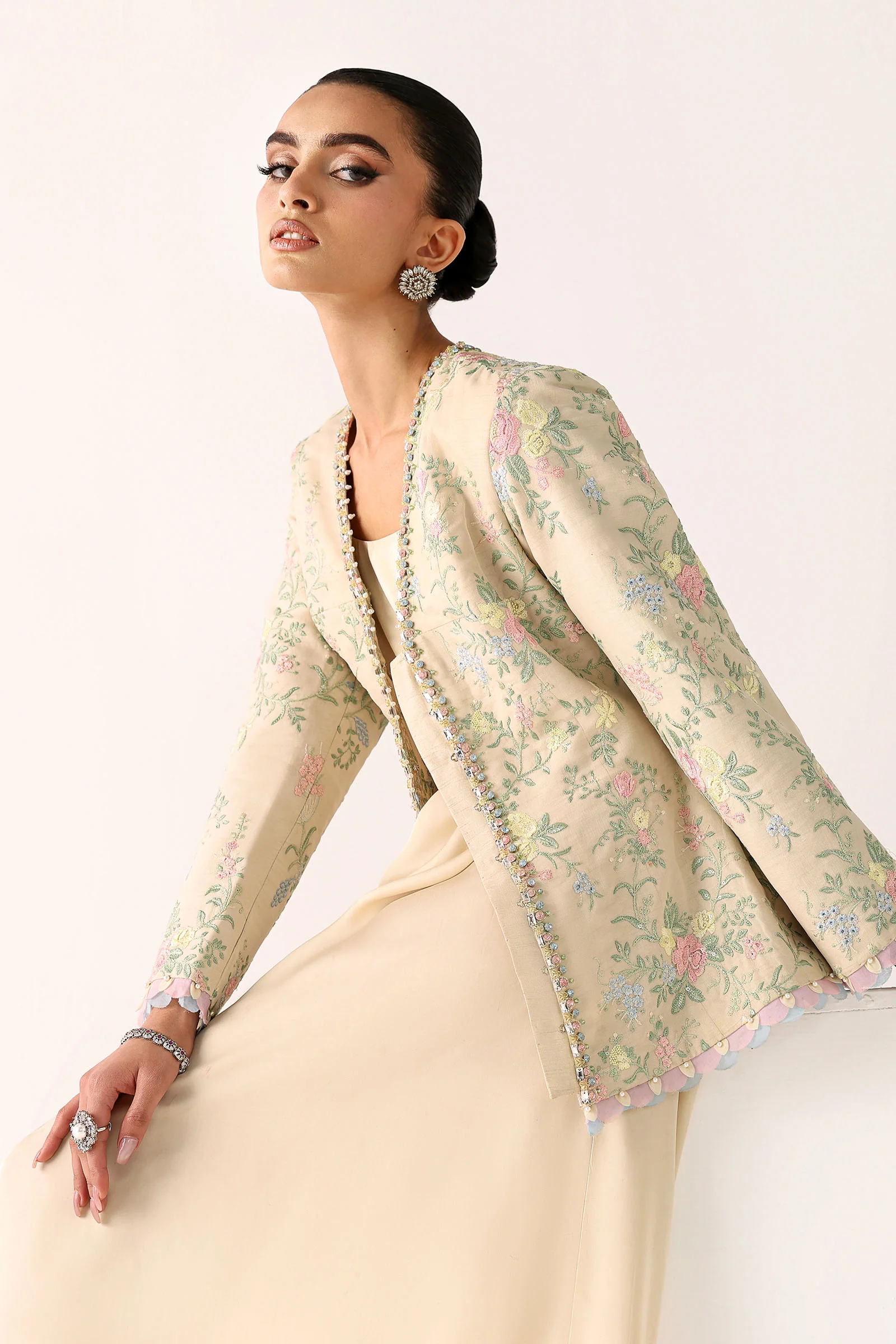 Embroidered Chiffon Fabric (2Pcs) - Image 2