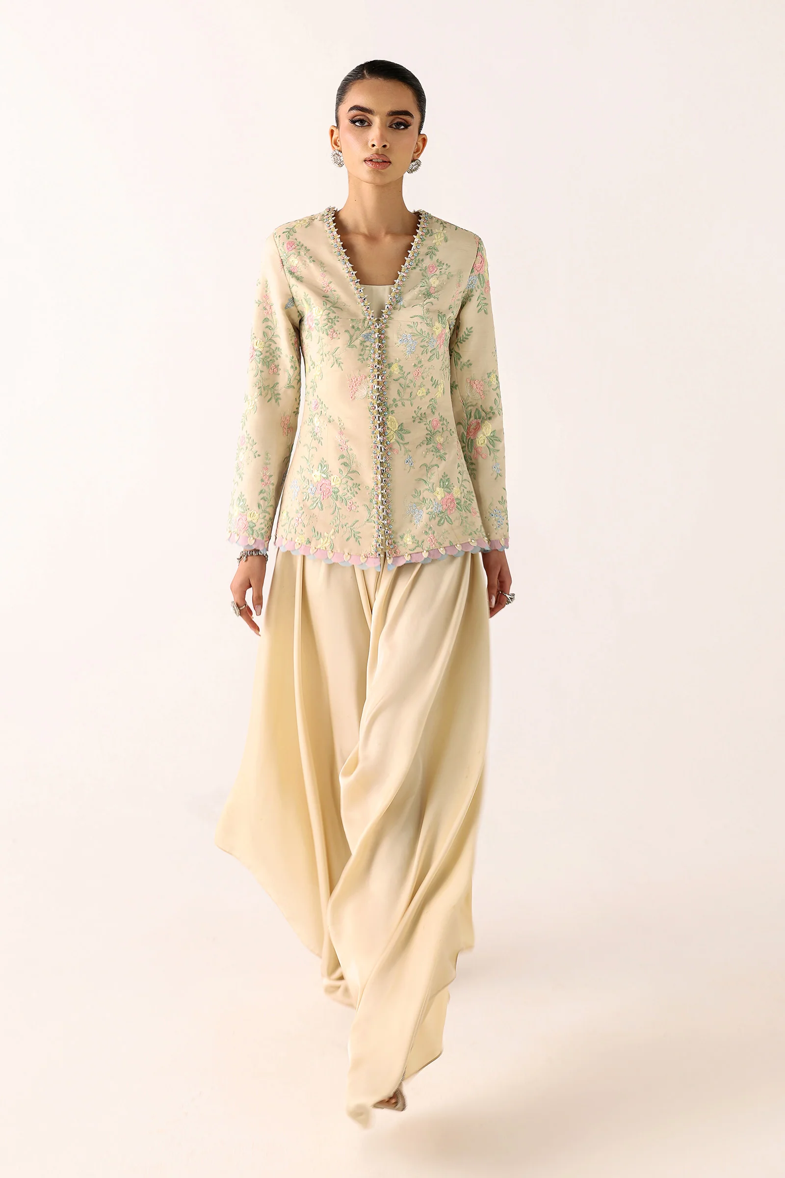 Embroidered Chiffon Fabric (2Pcs) - Image 4