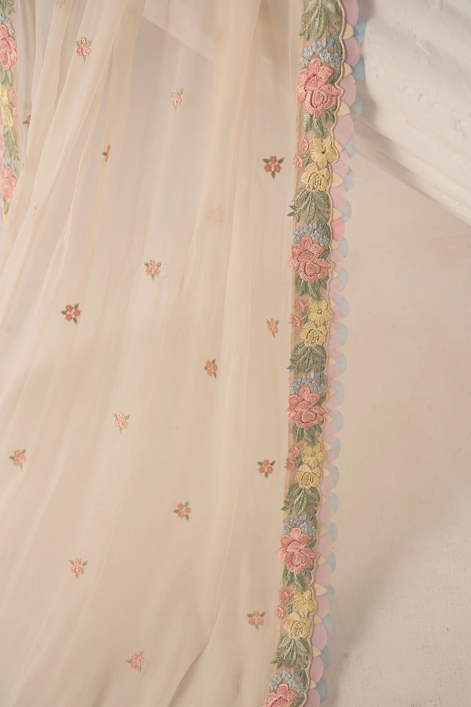 Embroidered Chiffon Fabric (2Pcs) - Image 7