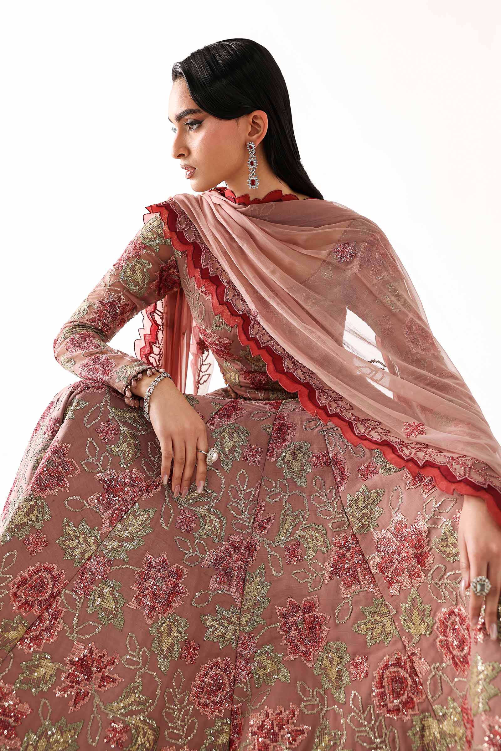 Embroidered Chiffon Fabric (3Pcs) - Image 2