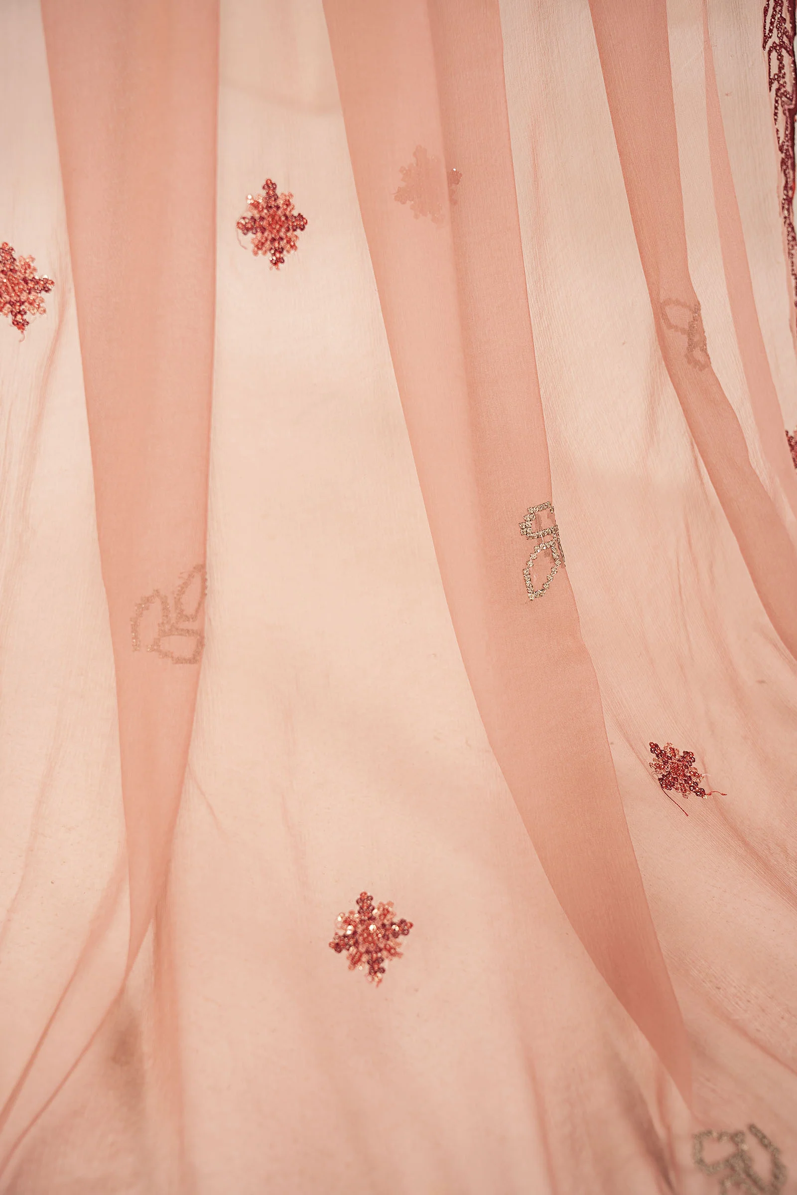 Embroidered Chiffon Fabric (3Pcs) - Image 7