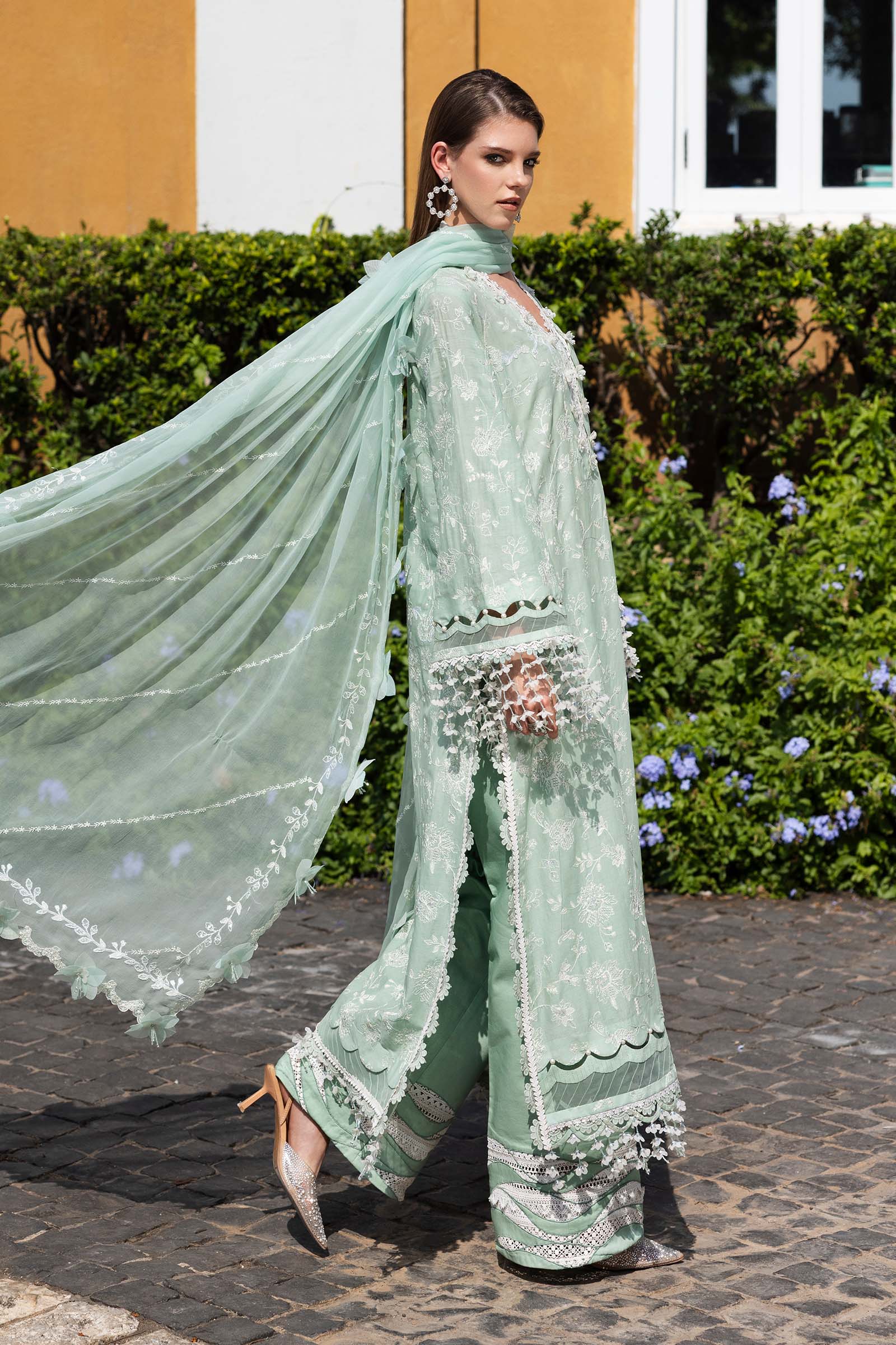 Embroidered Lawn Fabric (2Pcs) - Image 7