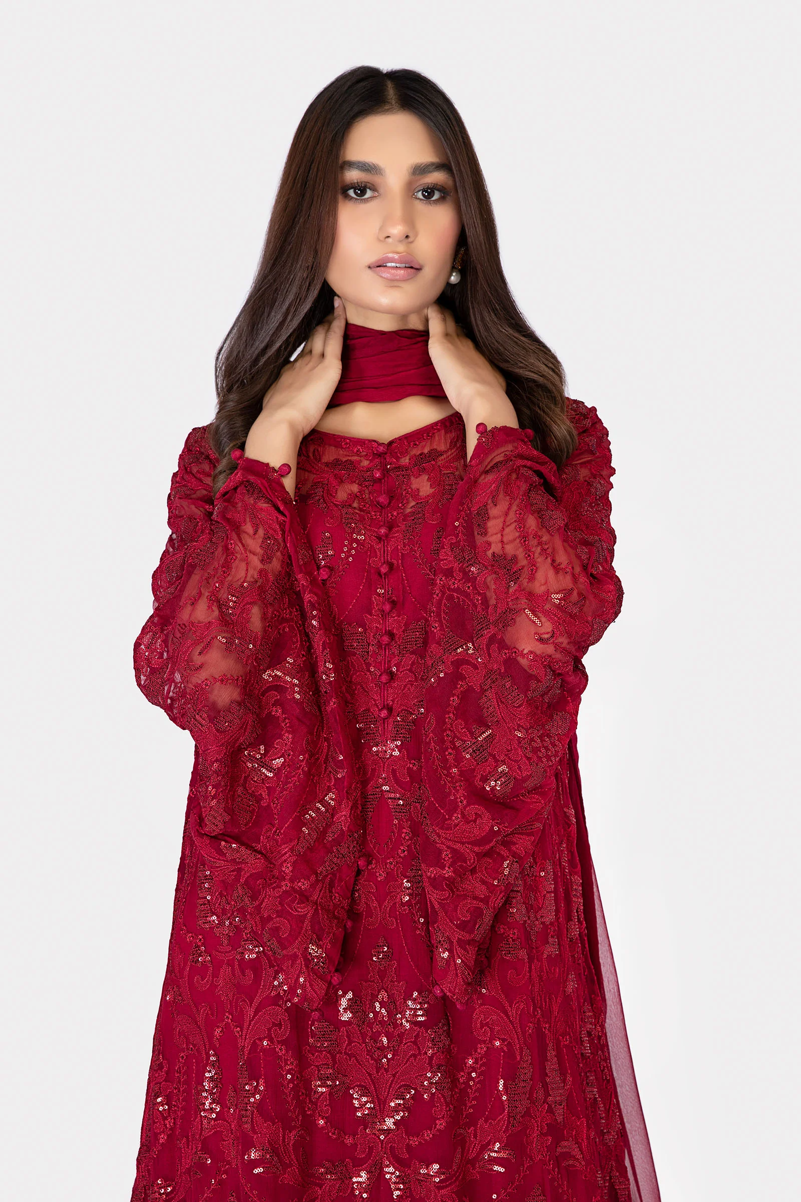 M.Luxe Fabrics LF-304-Maroon - Image 2