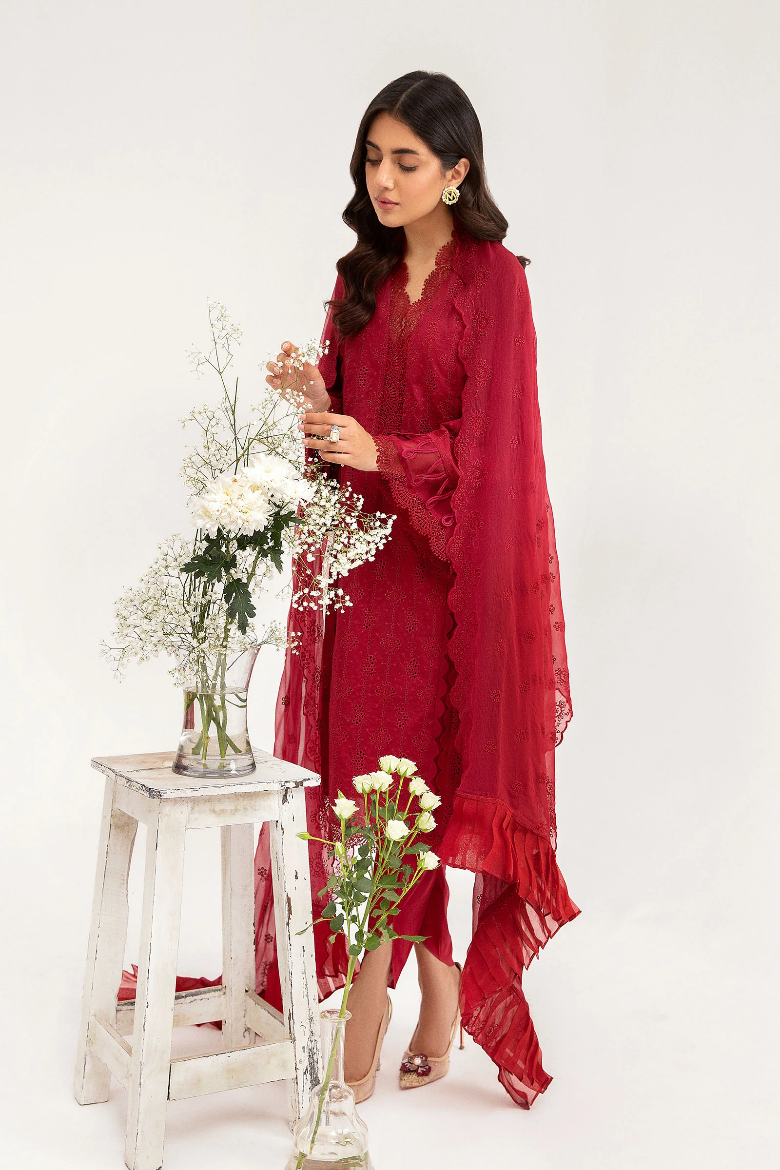 M.Luxe Fabrics Maroon LF-403 - Image 3