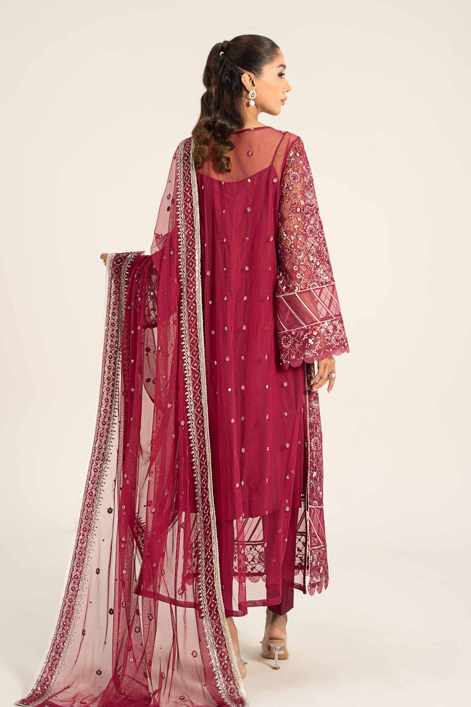 Embroidered Poly Net Fabric (2Pcs) | LF-705 - Image 5