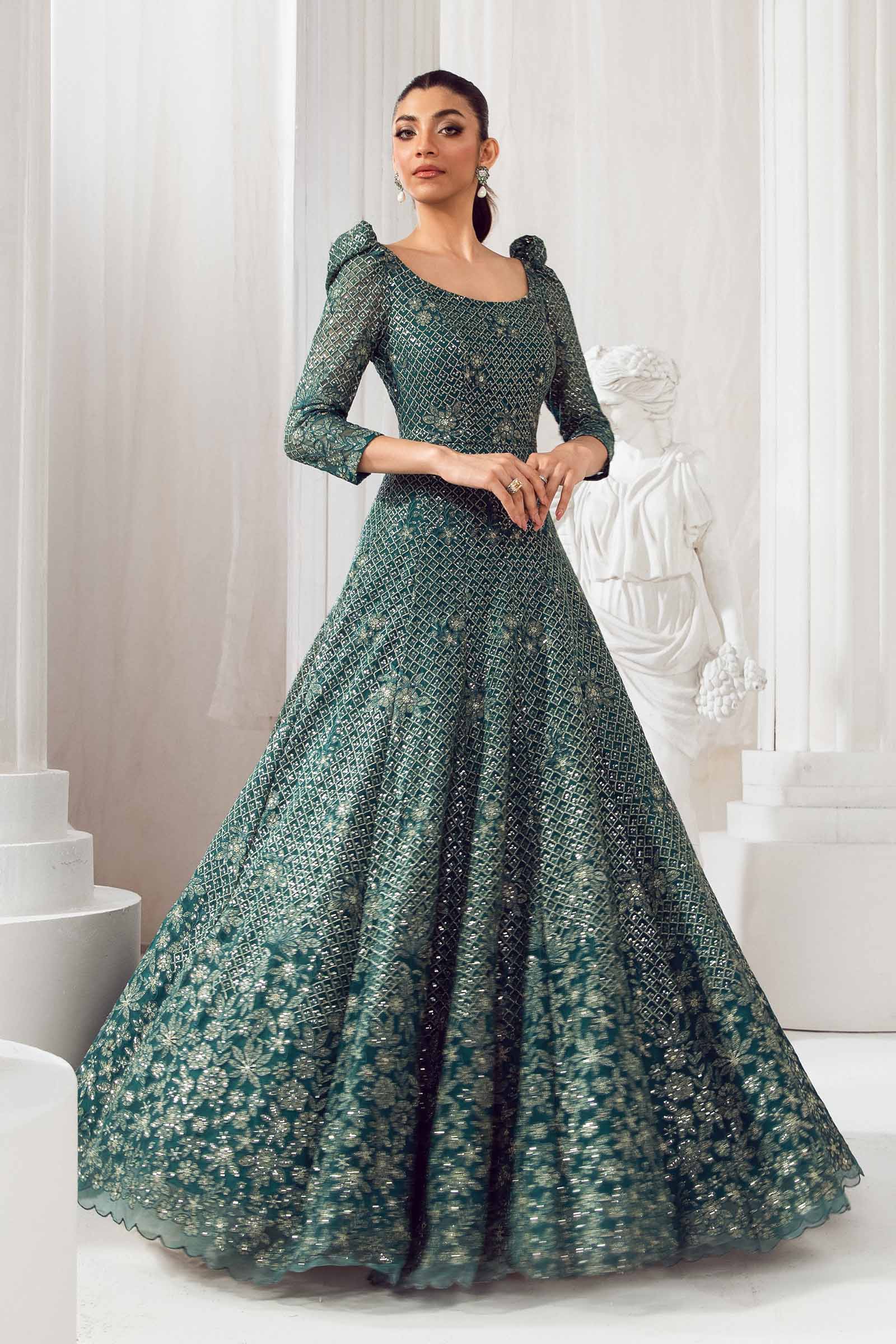 Embroidered Poly Net Fabric (2Pcs) | LF-707 - Image 4