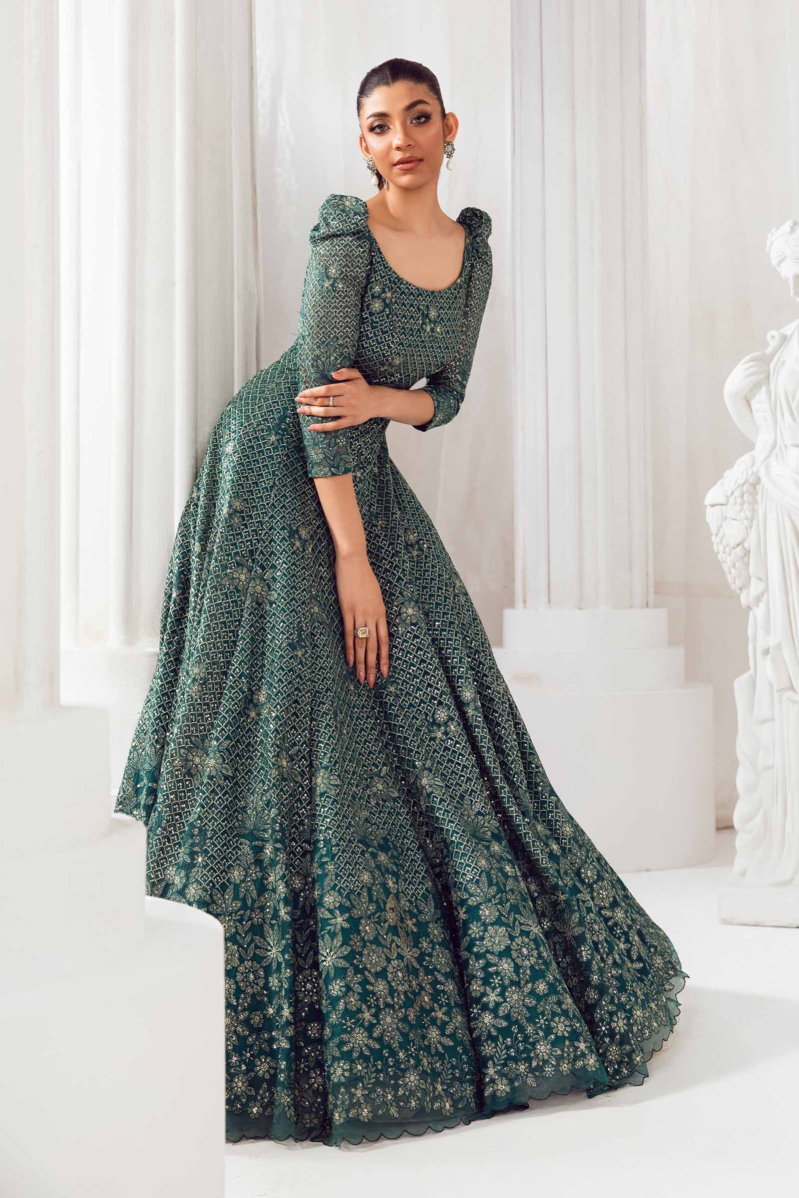 Embroidered Poly Net Fabric (2Pcs) | LF-707 - Image 7