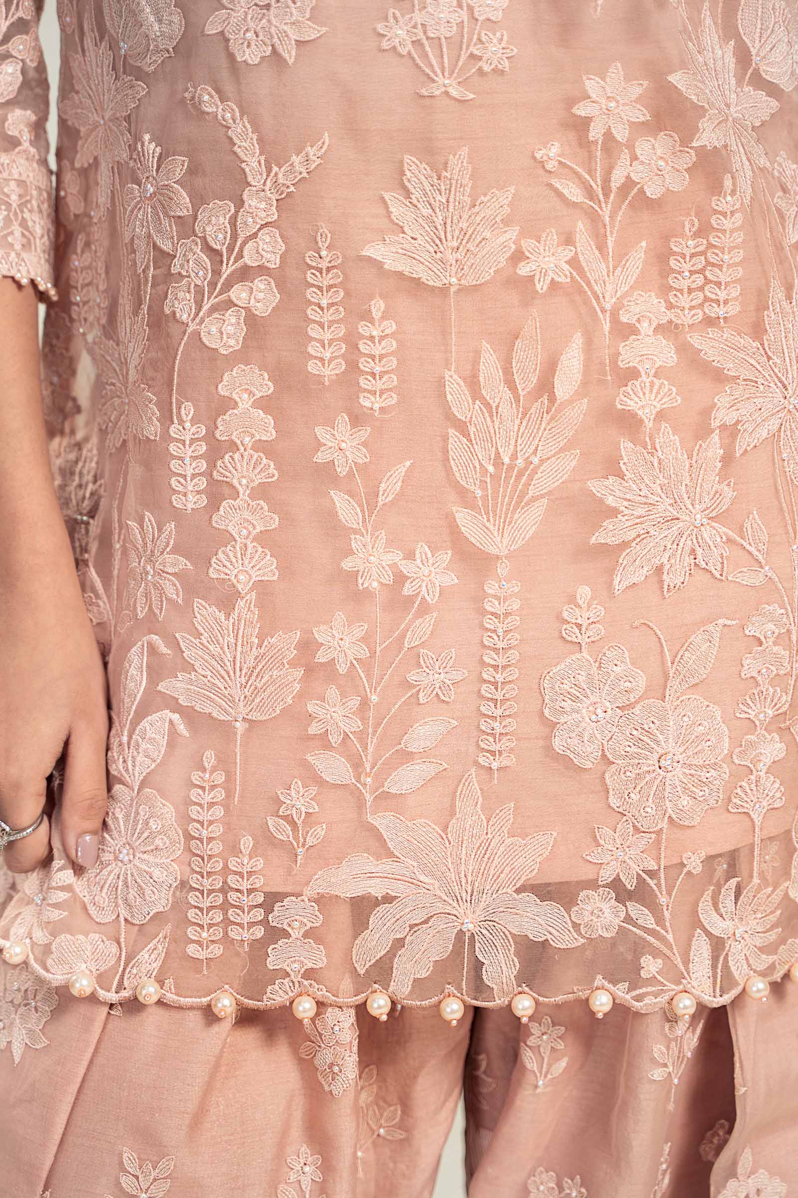 Embroidered Organza Fabric (1Pc) | LF-710 - Image 3