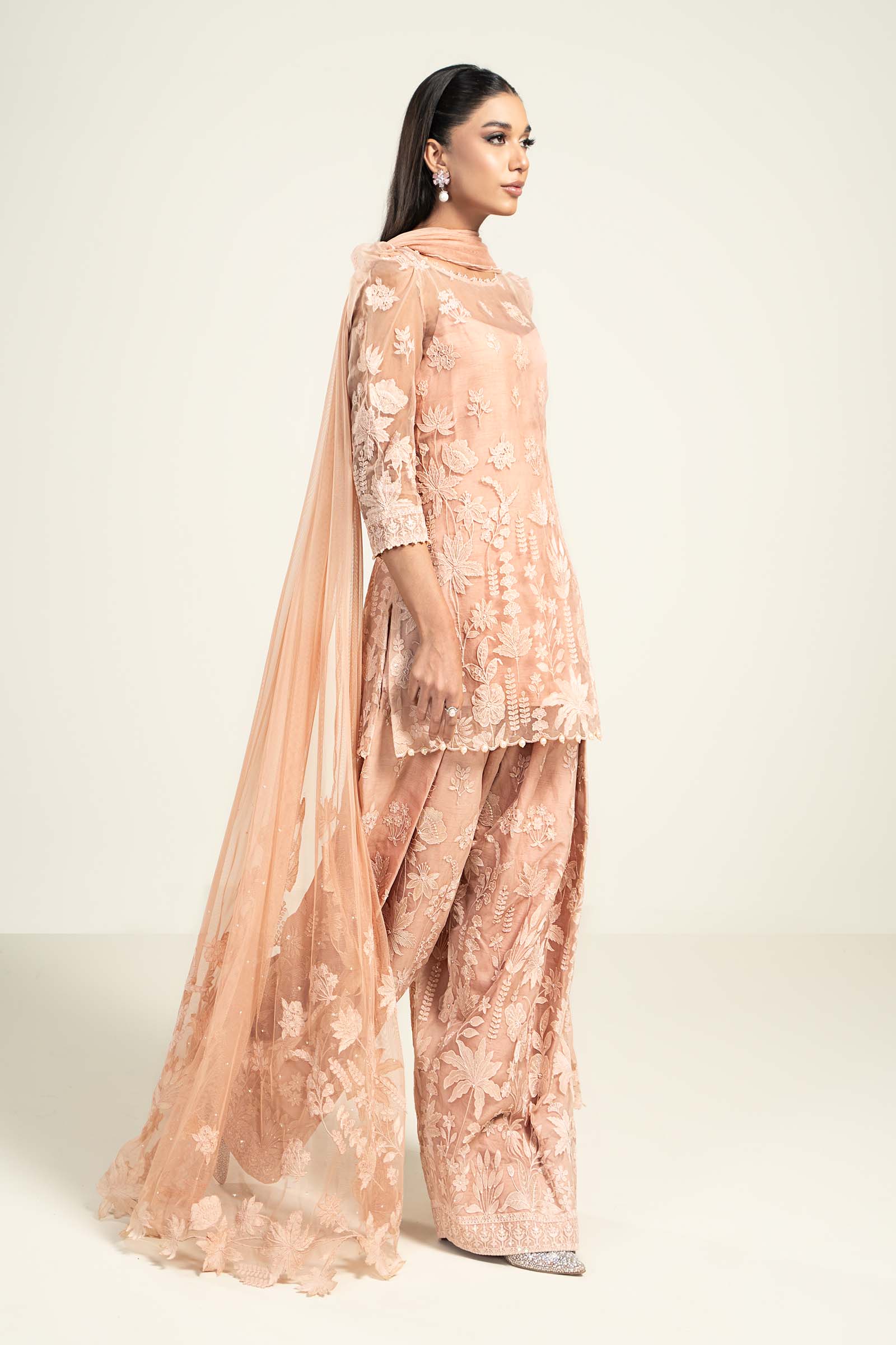 Embroidered Organza Fabric (1Pc) | LF-710 - Image 4