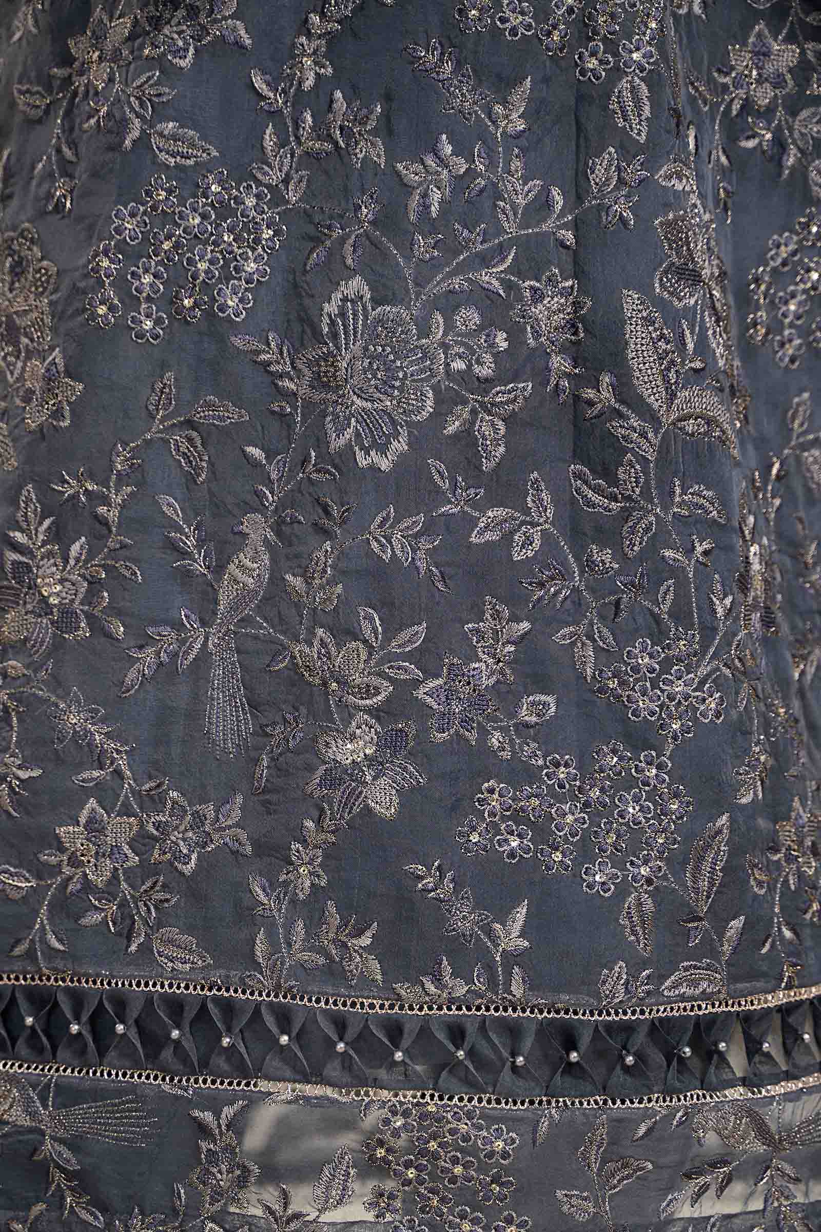 Embroidered Organza Fabric (2Pcs) | LF-711 - Image 4