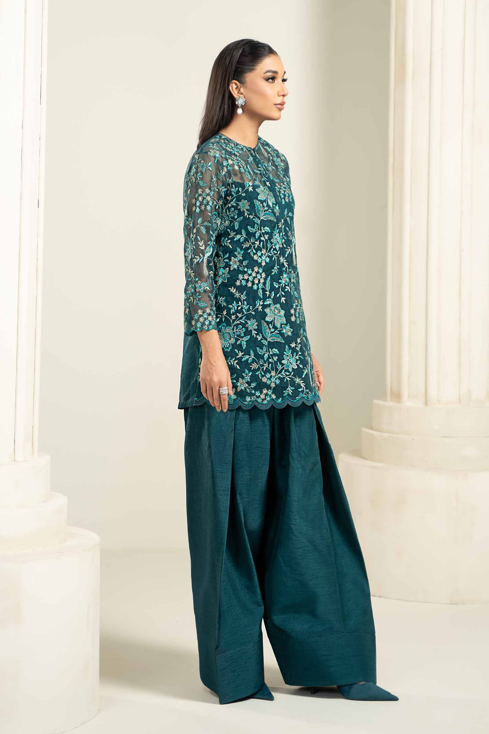 Embroidered Organza Fabric (2Pcs) | LF-712 - Image 2