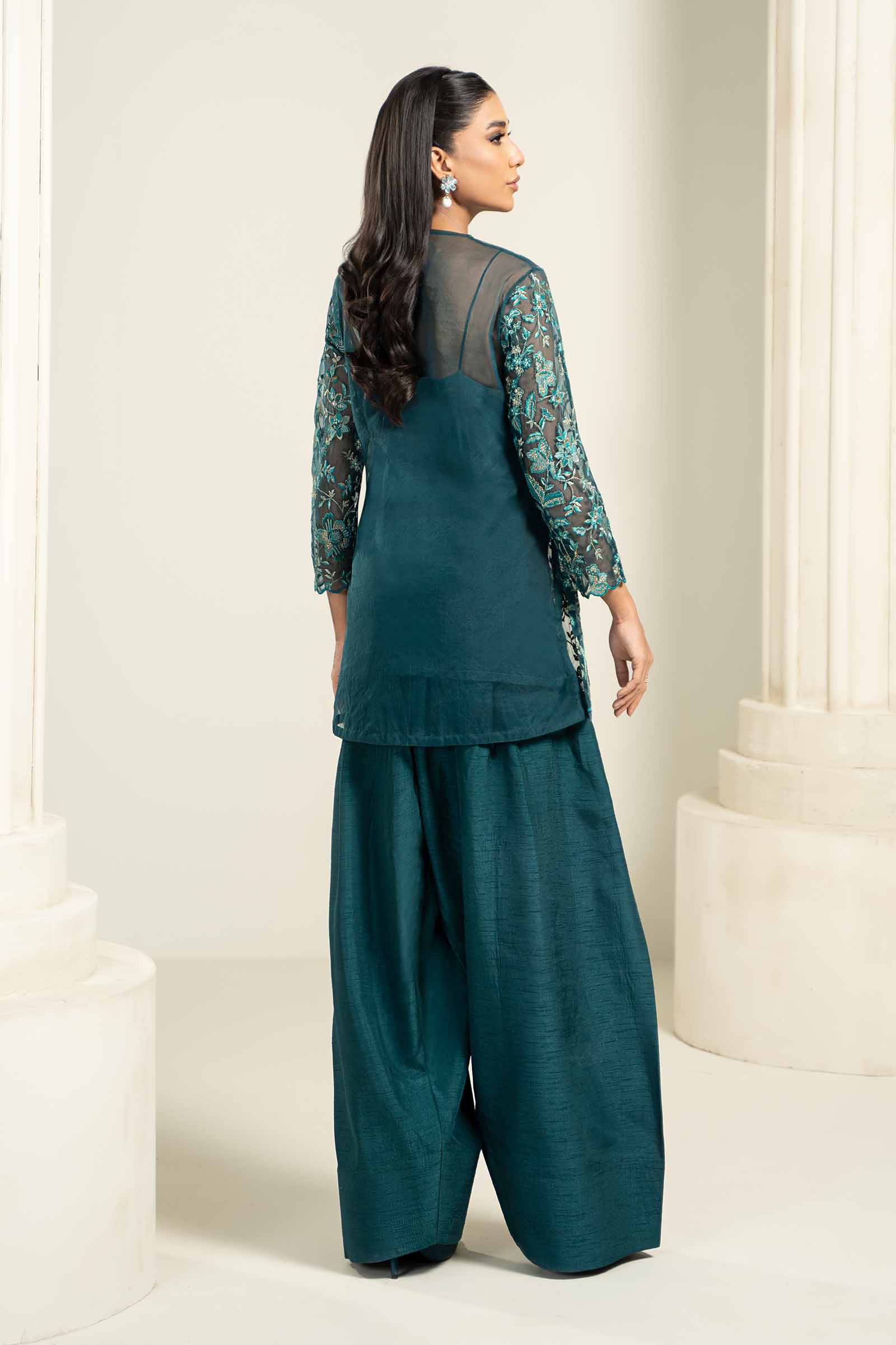 Embroidered Organza Fabric (2Pcs) | LF-712 - Image 4