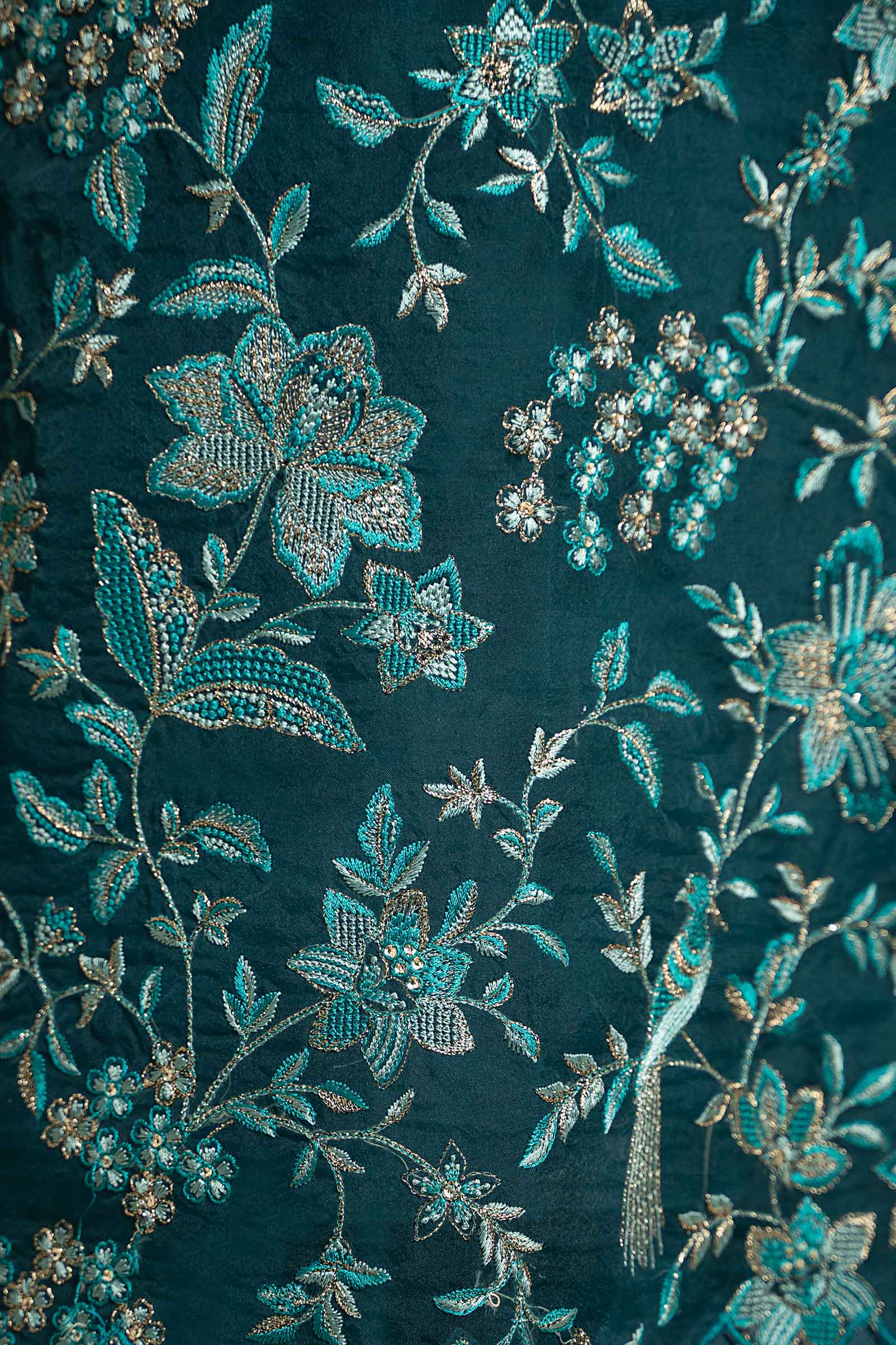 Embroidered Organza Fabric (2Pcs) | LF-712 - Image 5