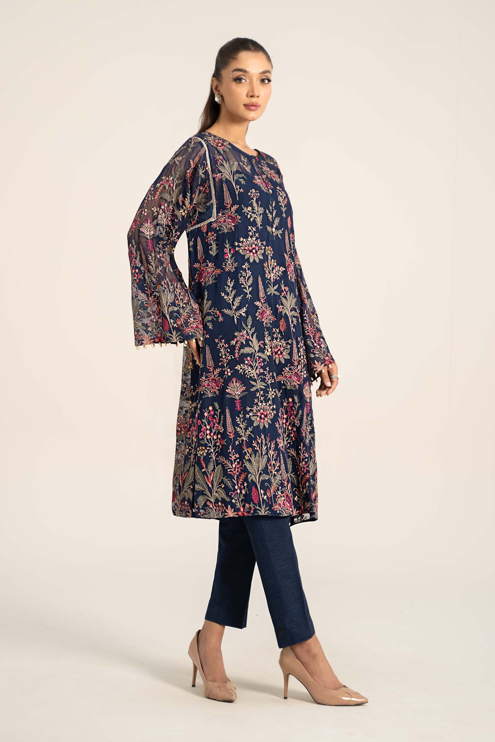Embroidered Chiffon Fabric (1Pc) | LF-716 - Image 4