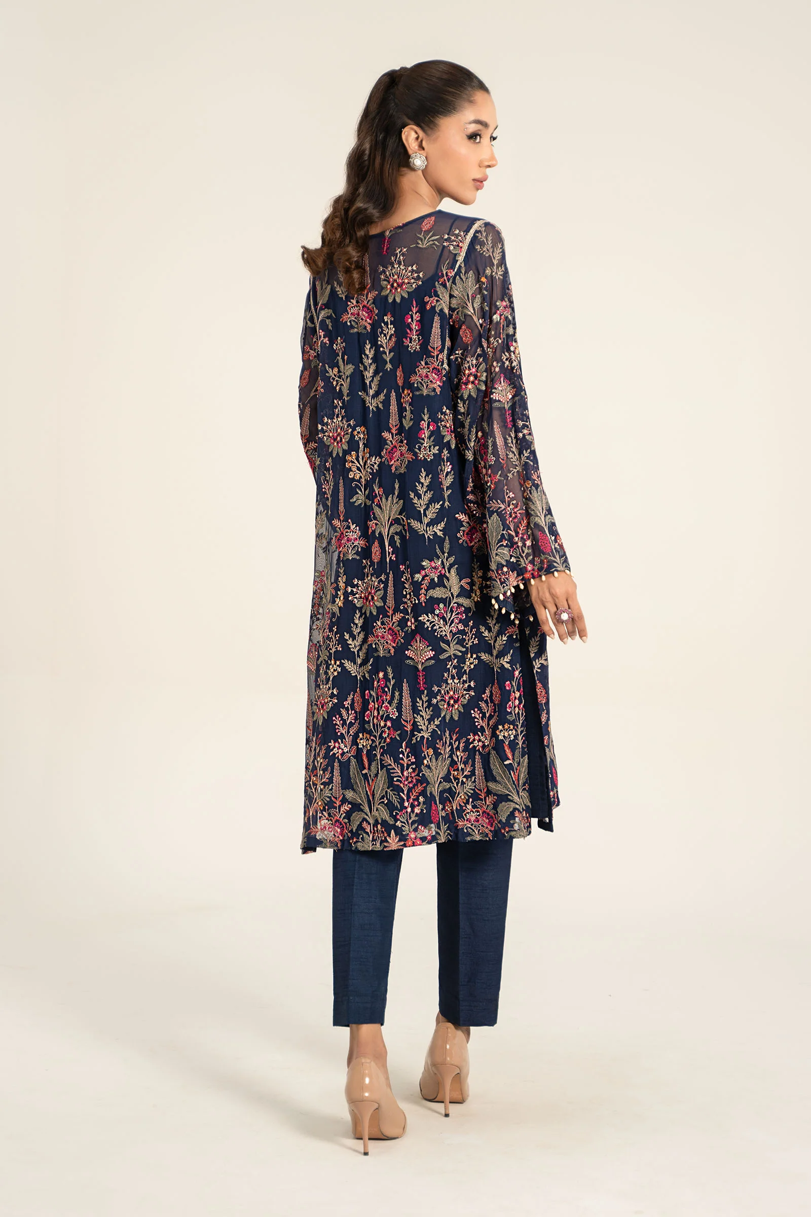Embroidered Chiffon Fabric (1Pc) | LF-716 - Image 5