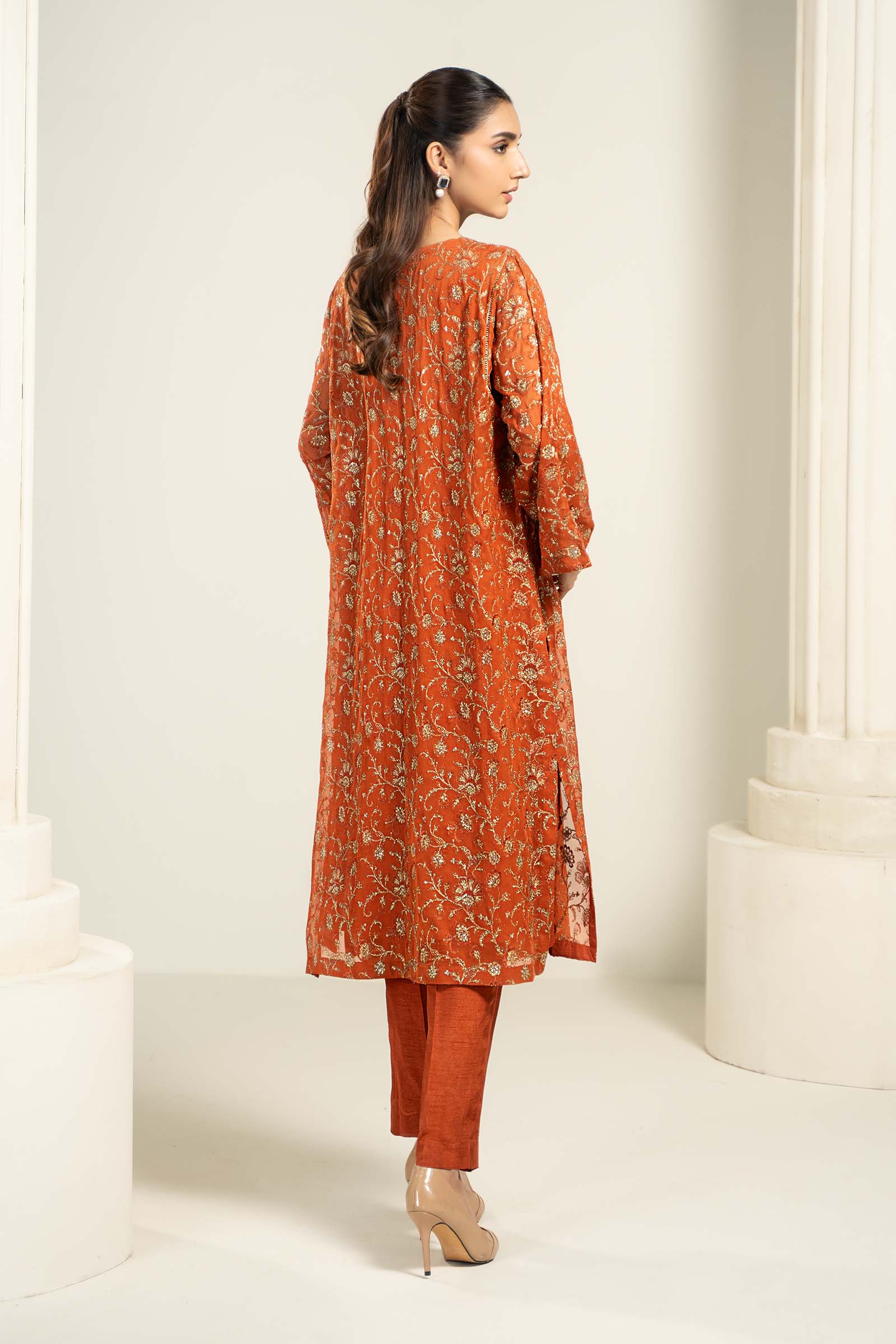 Embroidered Chiffon Fabric (2Pcs) | LF-717 - Image 10