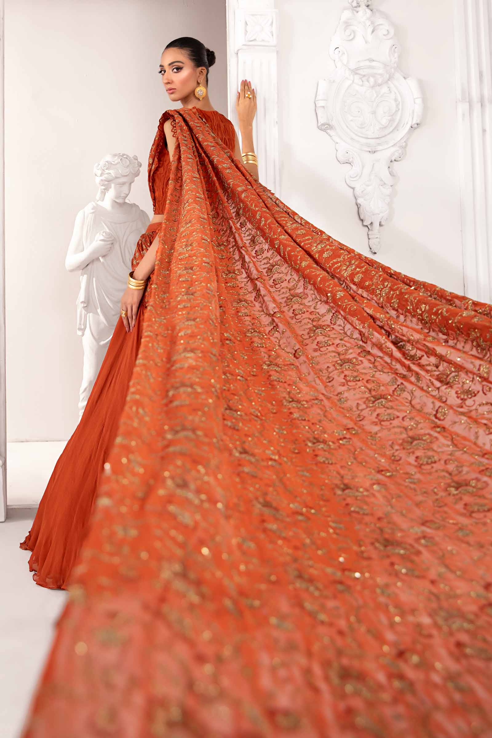 Embroidered Chiffon Fabric (2Pcs) | LF-717 - Image 7