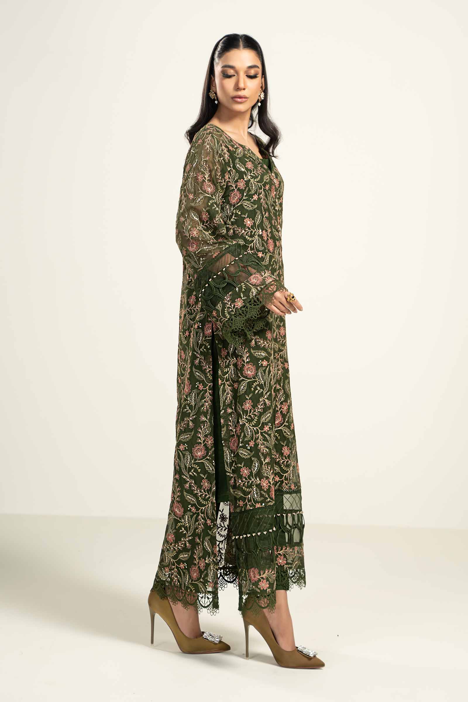 Embroidered Chiffon Fabric (2Pcs) | LF-720 - Image 5