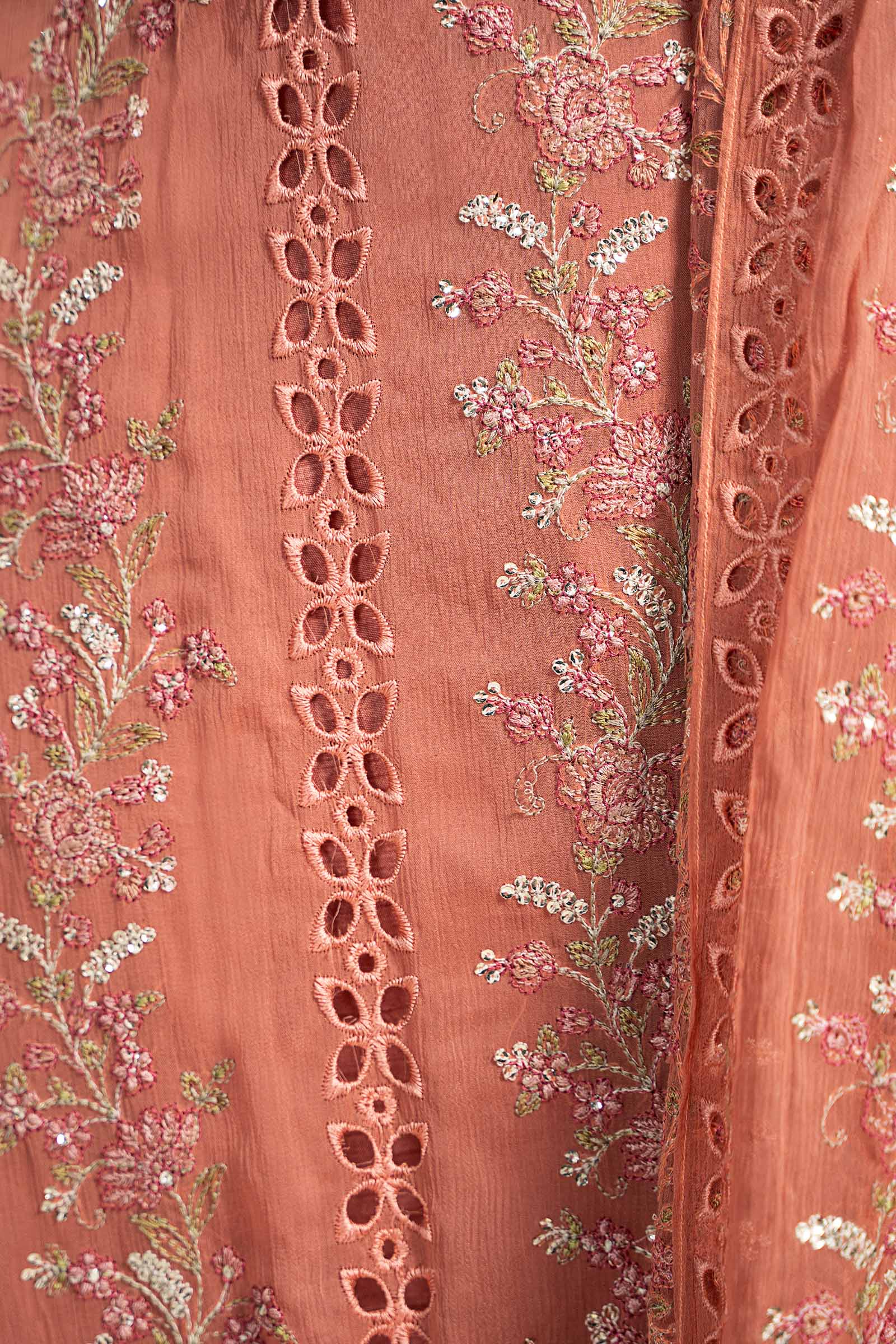 Embroidered Chiffon Fabric (2Pcs) | LF-722 - Image 3