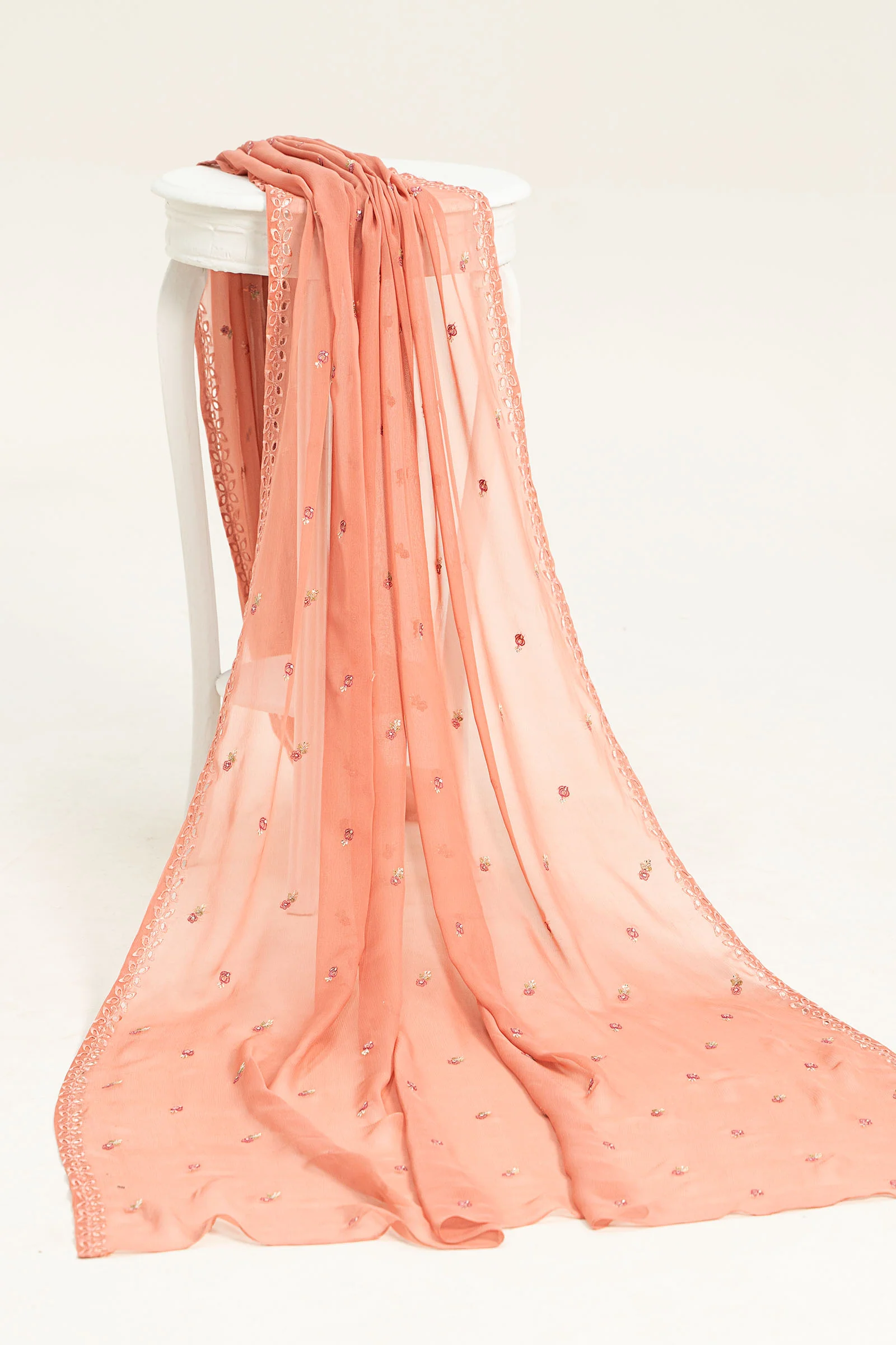 Embroidered Chiffon Fabric (2Pcs) | LF-722 - Image 5