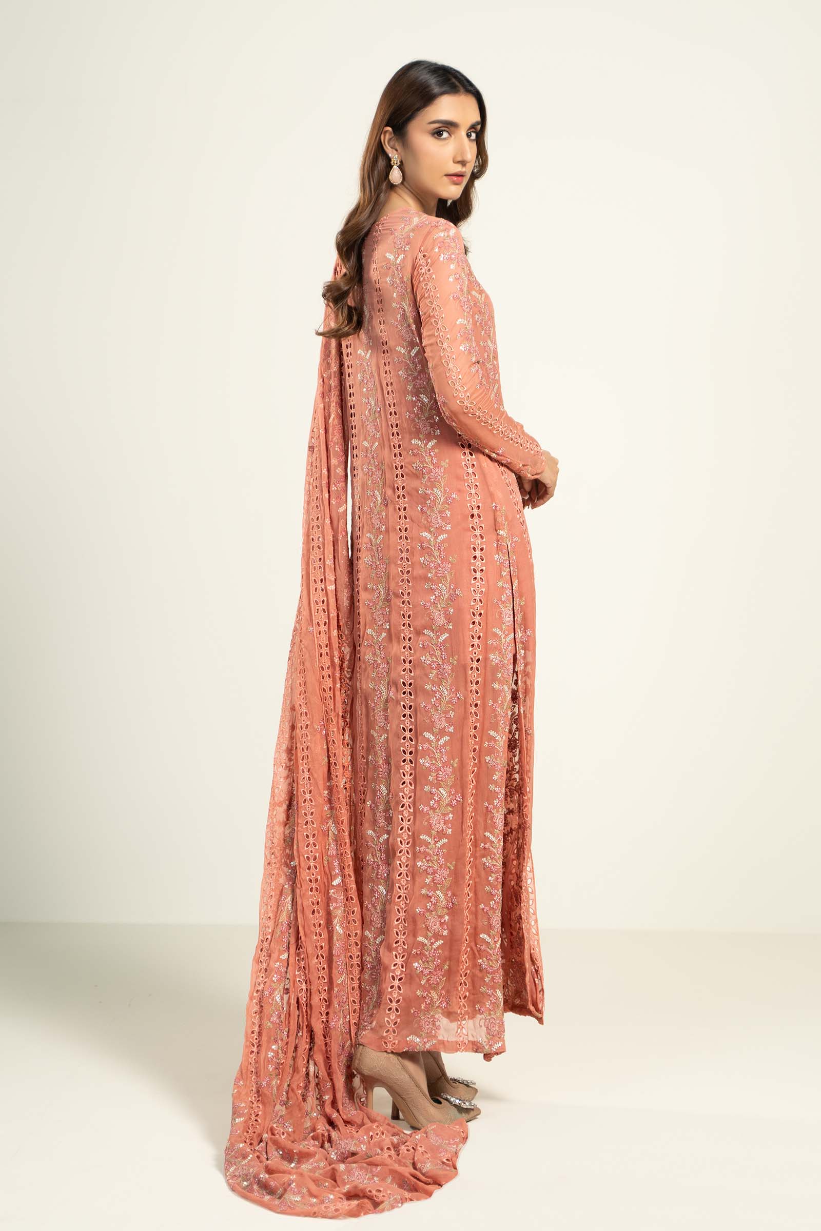 Embroidered Chiffon Fabric (2Pcs) | LF-722 - Image 6