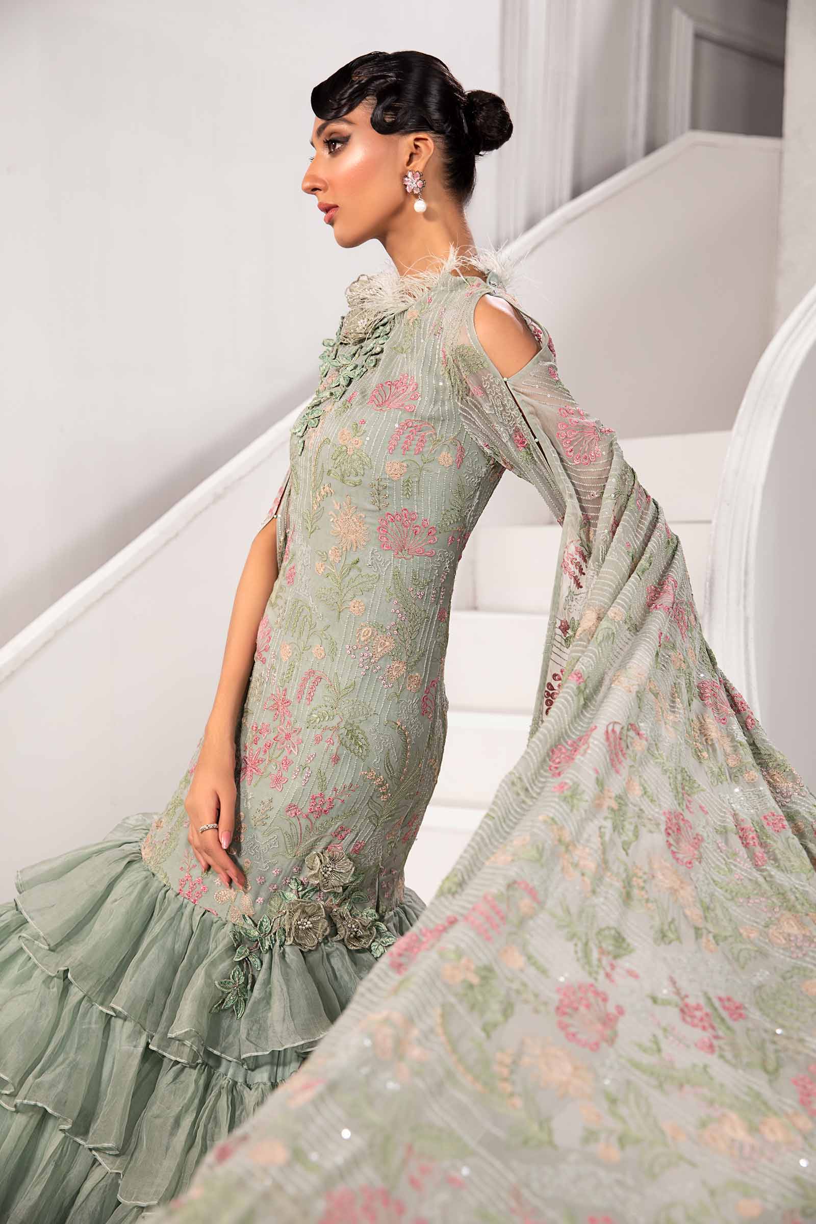 Embroidered Chiffon Fabric (1Pc) | LF-723 - Image 3